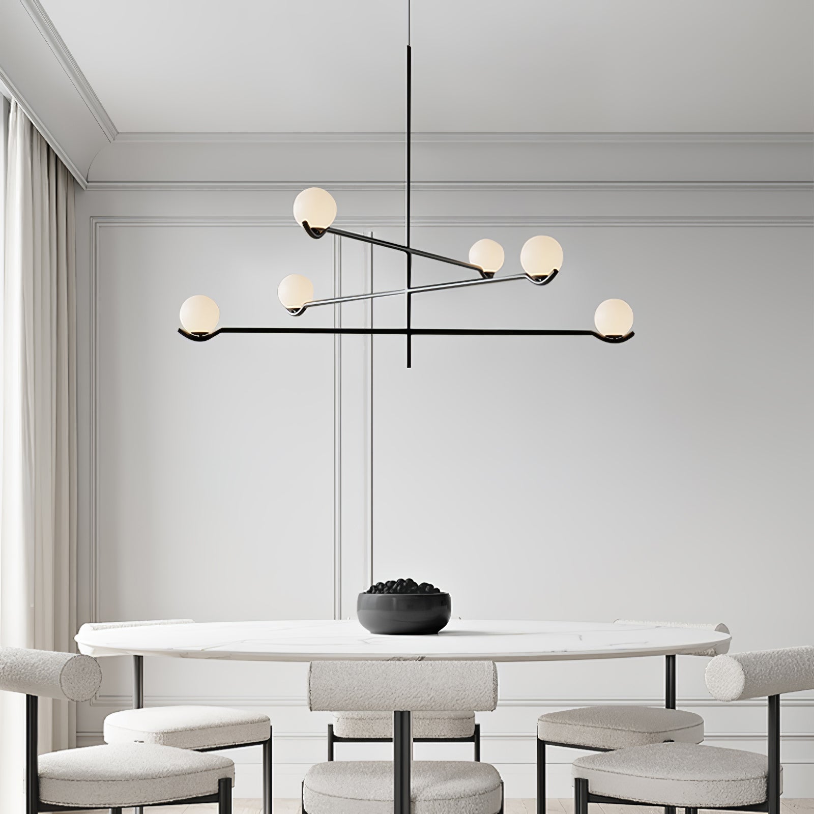 Fayno Lustre Globe Blanc - Neutralighting