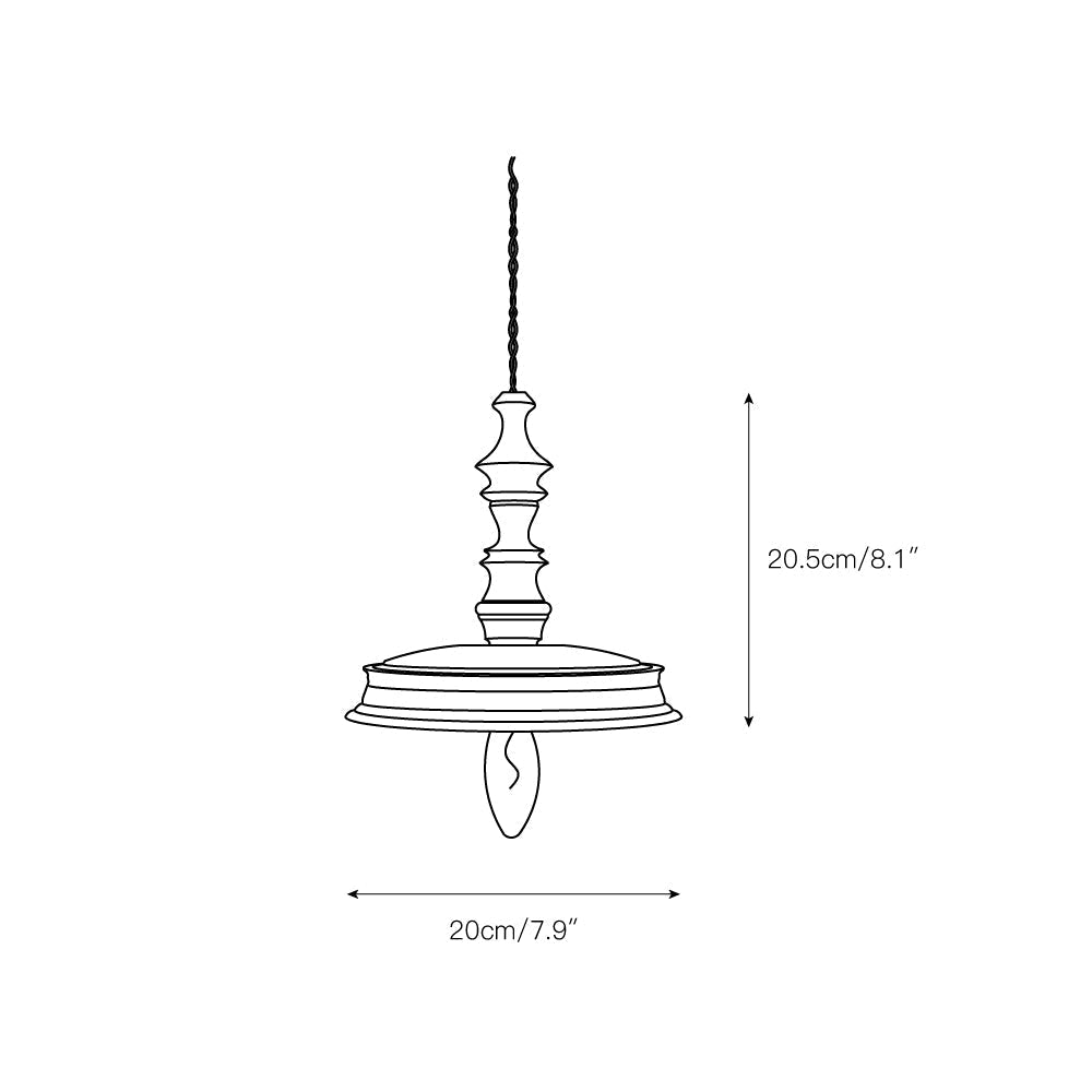 Iraeiel Vintage Minimalist Wooden Pendant Light - Lamp Copper