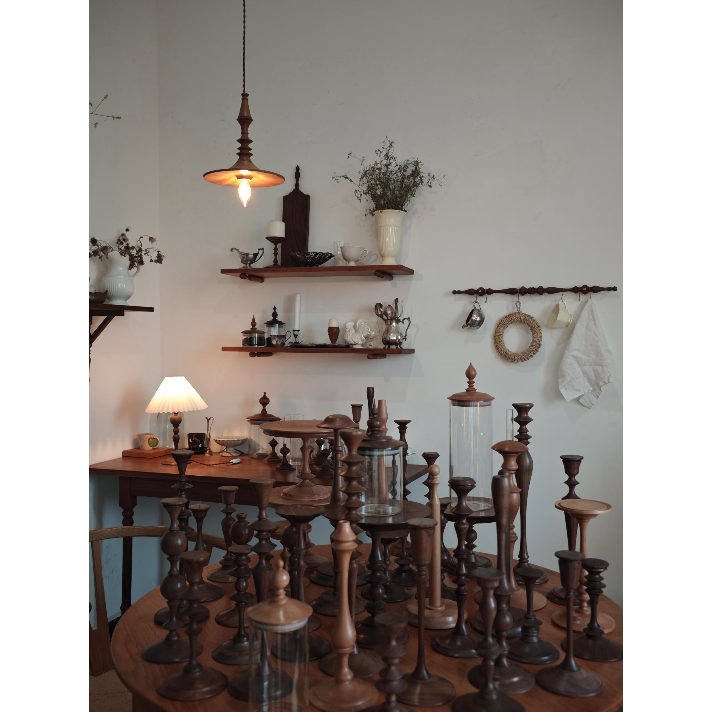 Iraeiel Vintage Minimalist Wooden Pendant Light - Lamp Copper