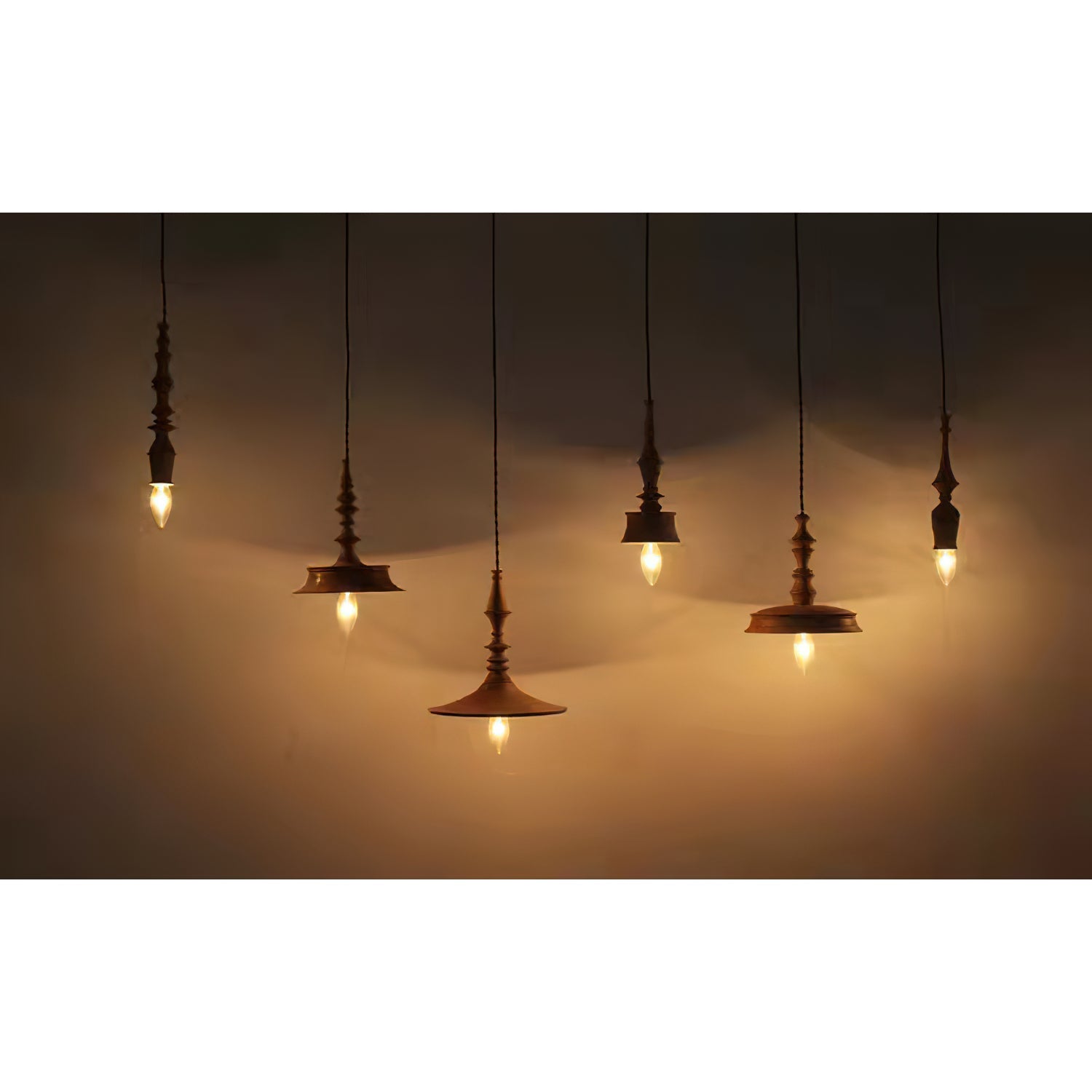 Iraeiel Vintage Minimalist Wooden Pendant Light - Lamp Copper