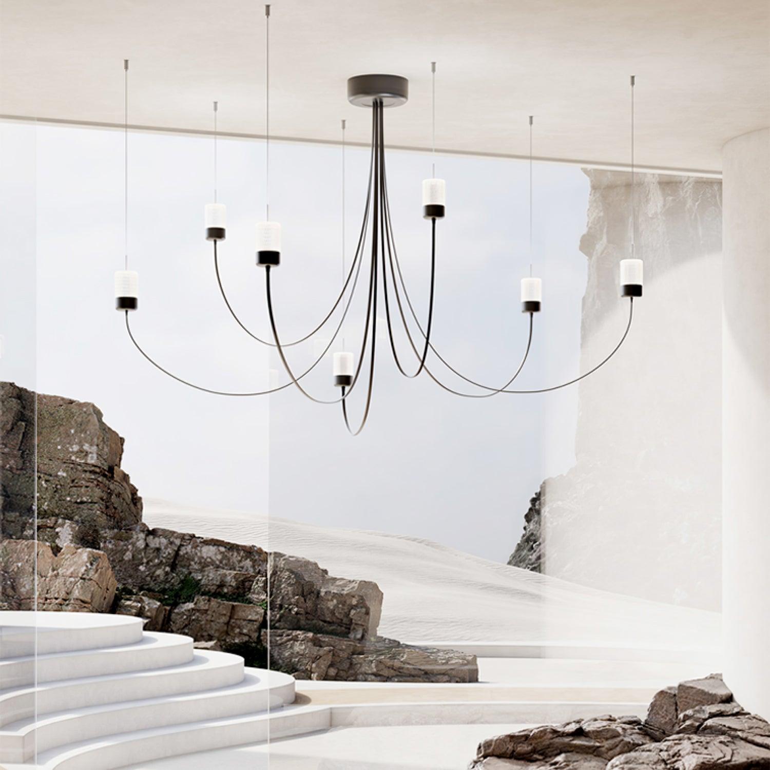 Lustra Chandelier Verre Élégance Balancée - Neutralighting