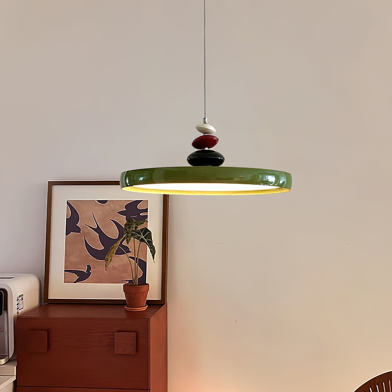 Swing Arm Stone Pendant Light - Blowlighting