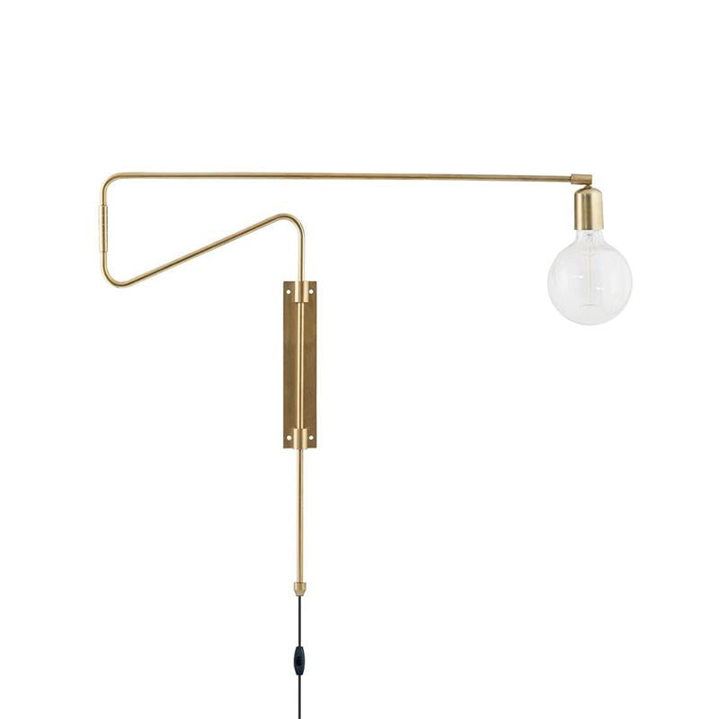 Ersora Modern Minimalist Swing Plug-in Metal Wall Lamp - Lamp Copper