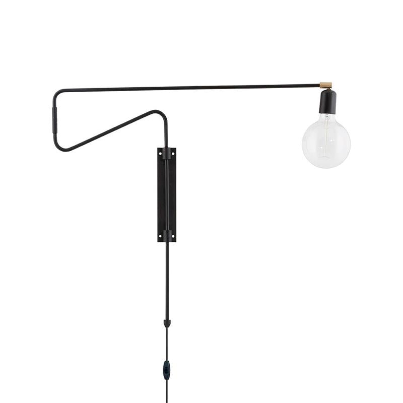 Ersora Modern Minimalist Swing Plug-in Metal Wall Lamp - Lamp Copper