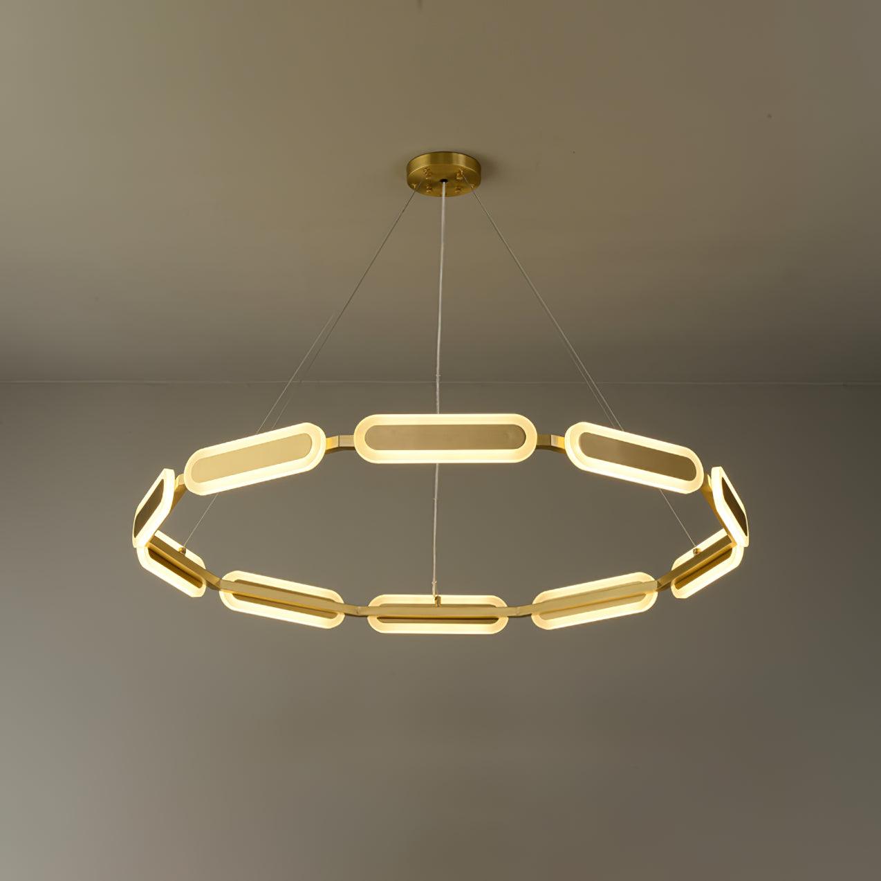 Lustra Chandelier Anneau Géométrique en Laiton - Neutralighting