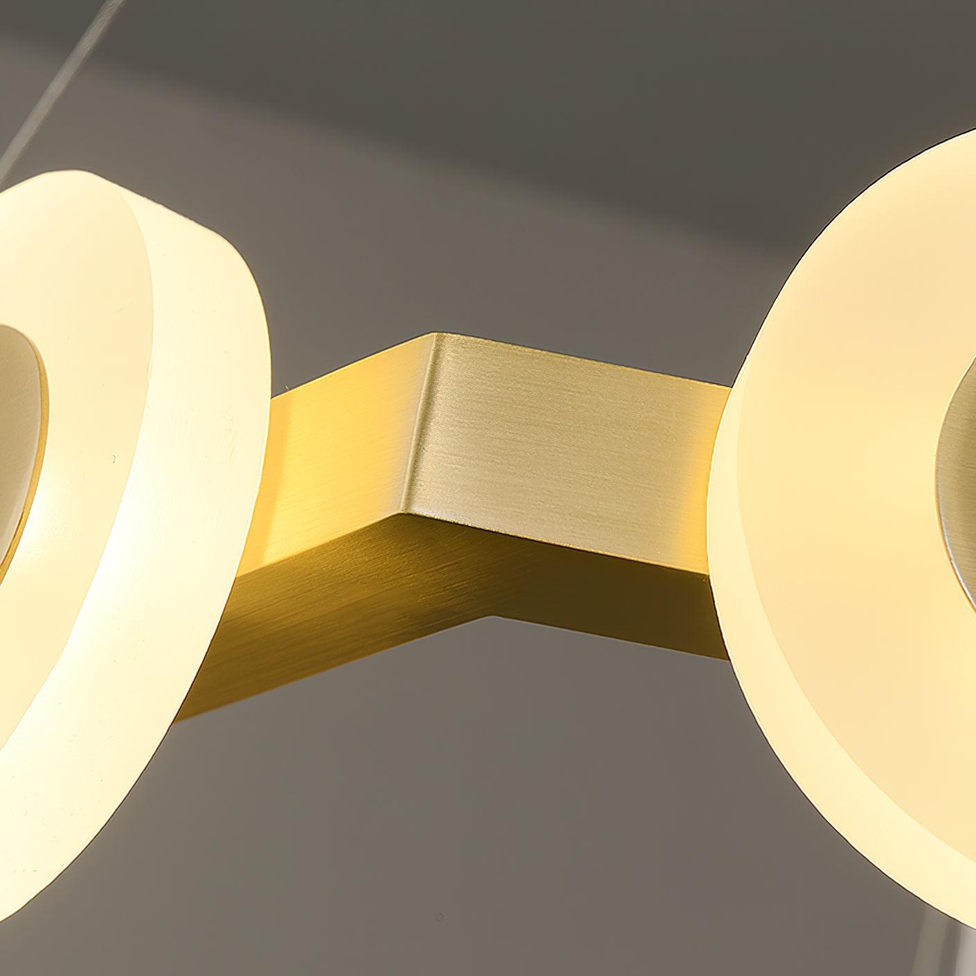 Lustra Chandelier Anneau Géométrique en Laiton - Neutralighting