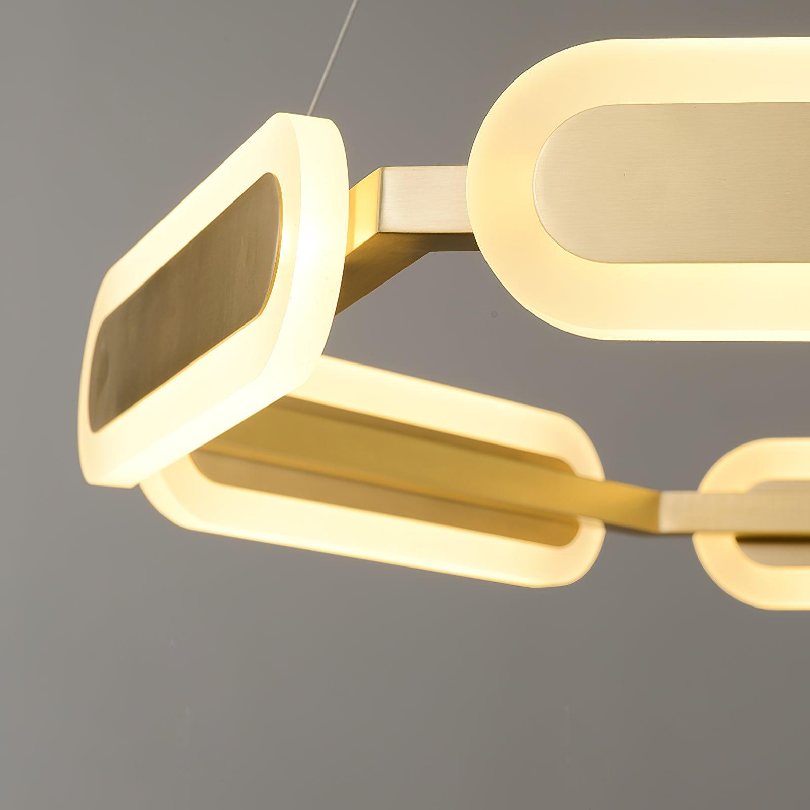 Lustra Chandelier Anneau Géométrique en Laiton - Neutralighting