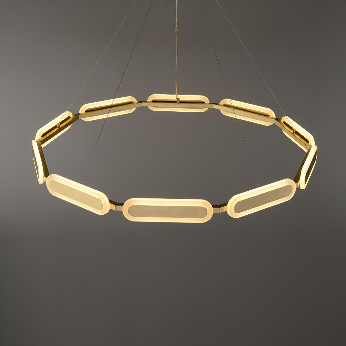 Lustra Chandelier Anneau Géométrique en Laiton - Neutralighting