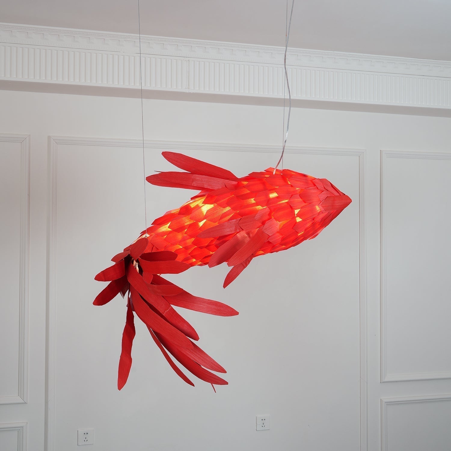 Orshair Individual Creativity Metal Wood Chandelier - Lamp Copper