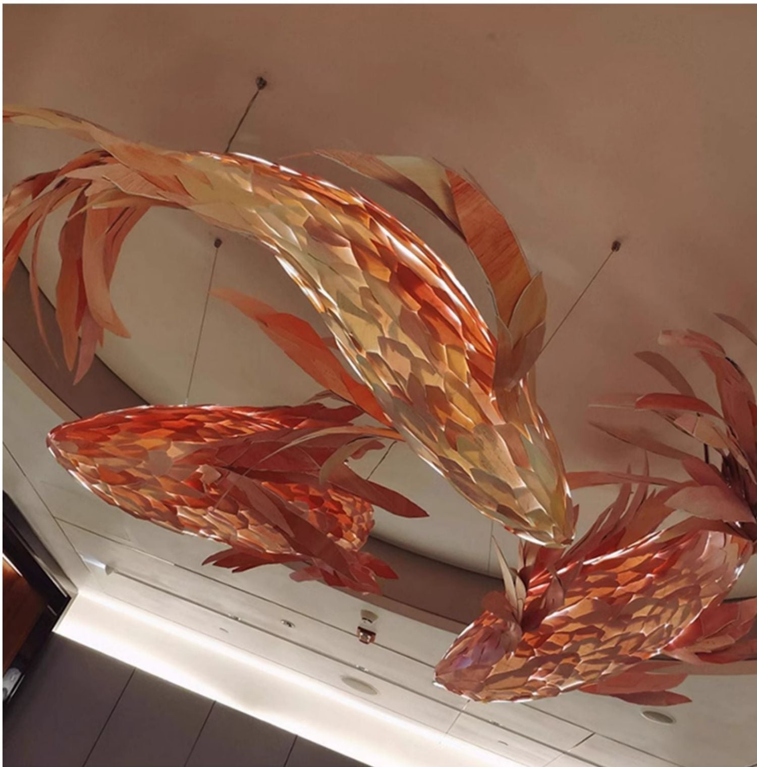 Orshair Individual Creativity Metal Wood Chandelier - Lamp Copper