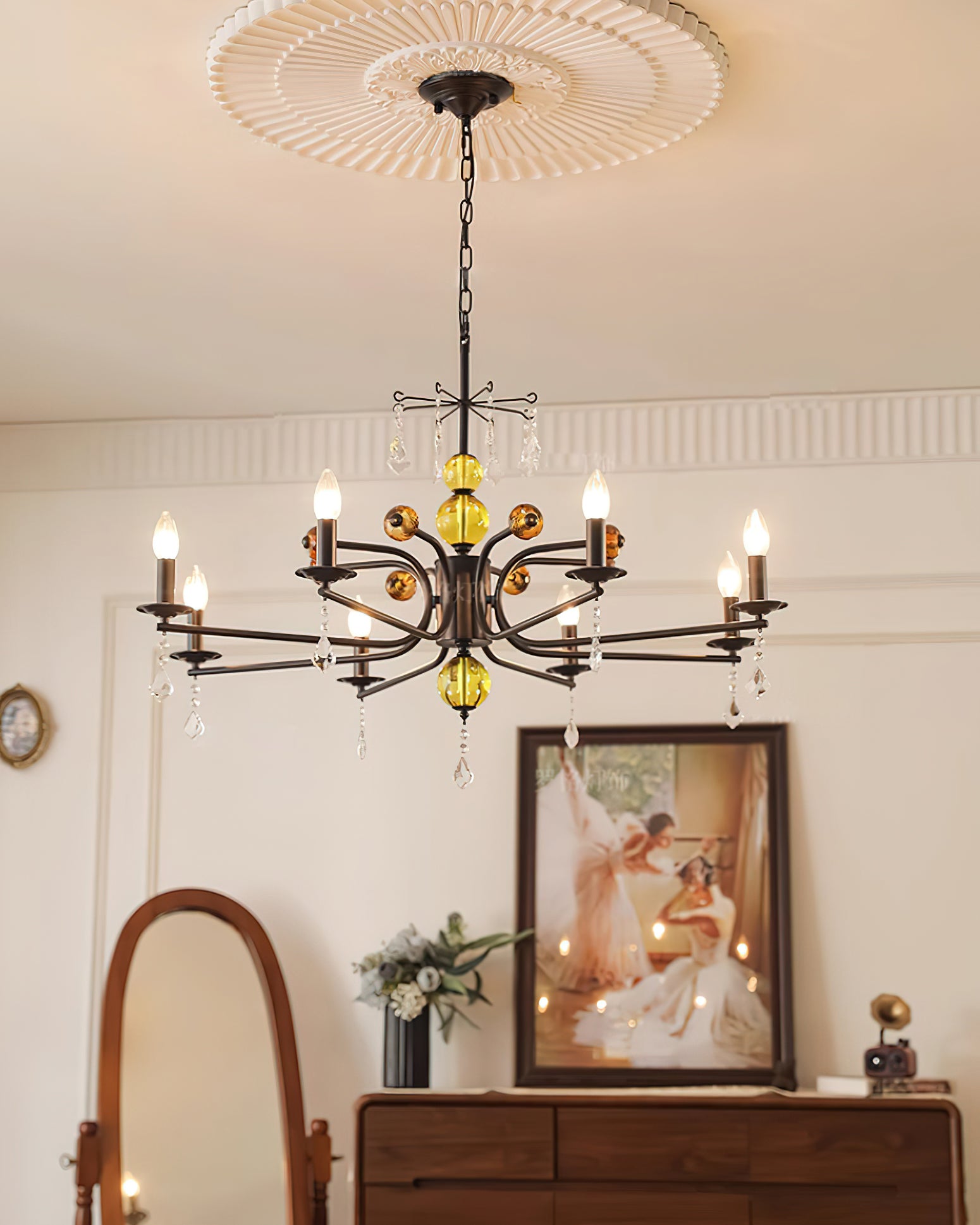 Candelabra Lustre Vintage en Métal - Neutralighting