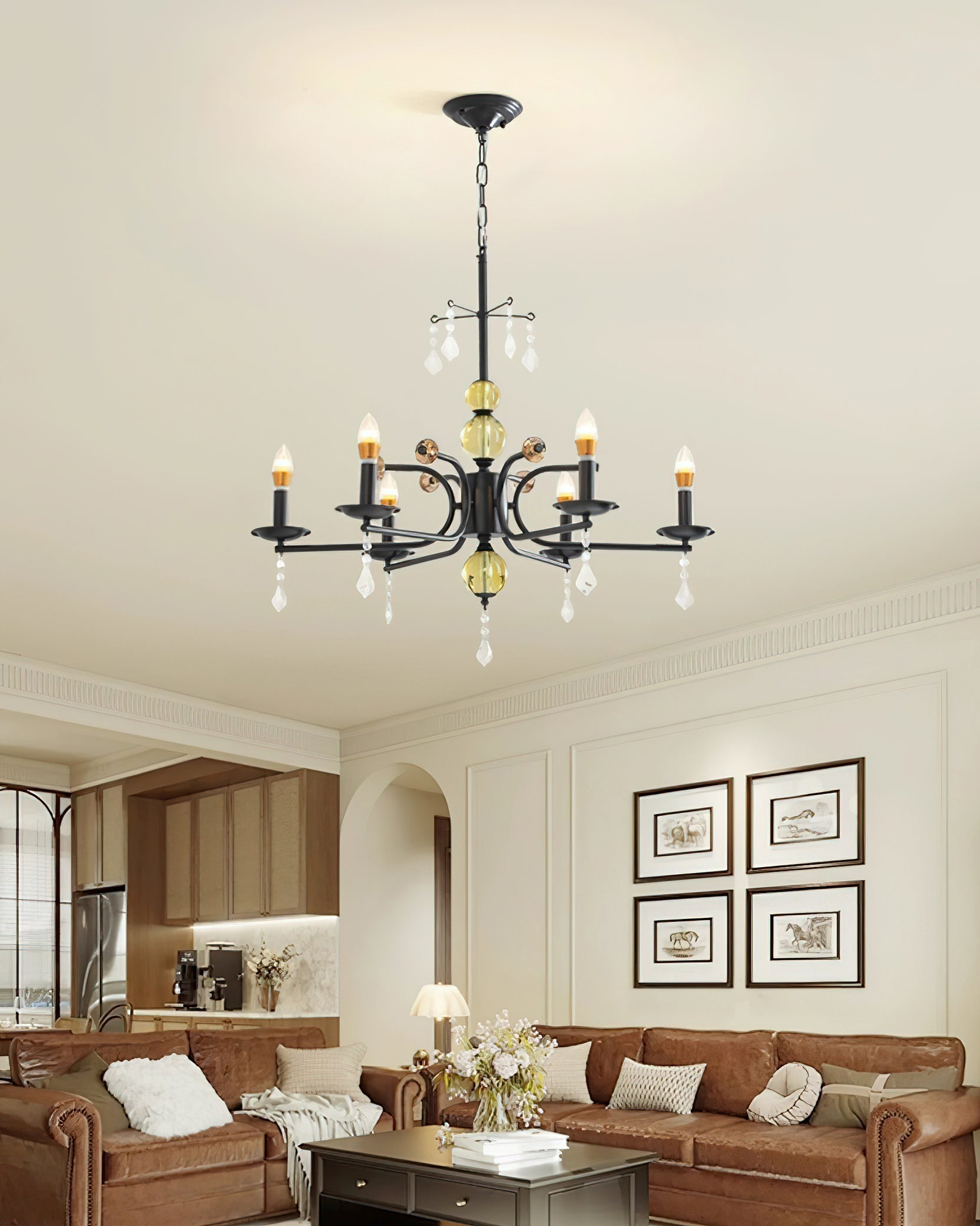 Candelabra Lustre Vintage en Métal - Neutralighting