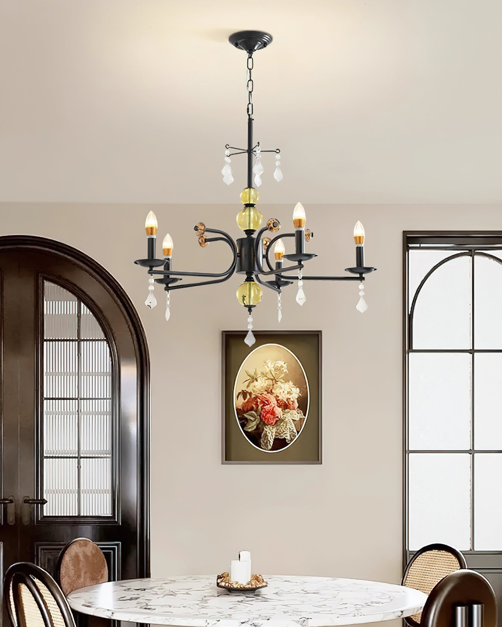 Candelabra Lustre Vintage en Métal - Neutralighting