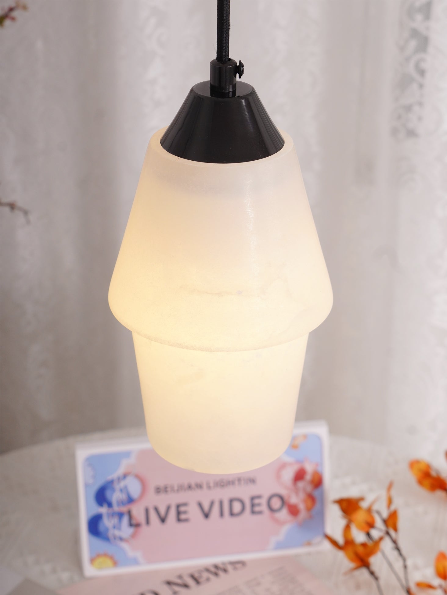 Ostara Suspension Laiton Albâtre - Neutralighting