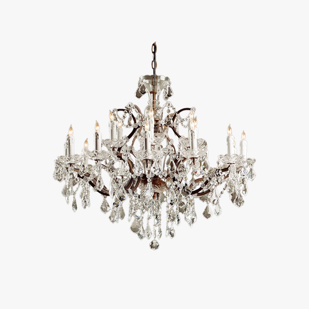 Silva Lustre décoratif Moderne, Métal/Cristal, Rouille, Salon
