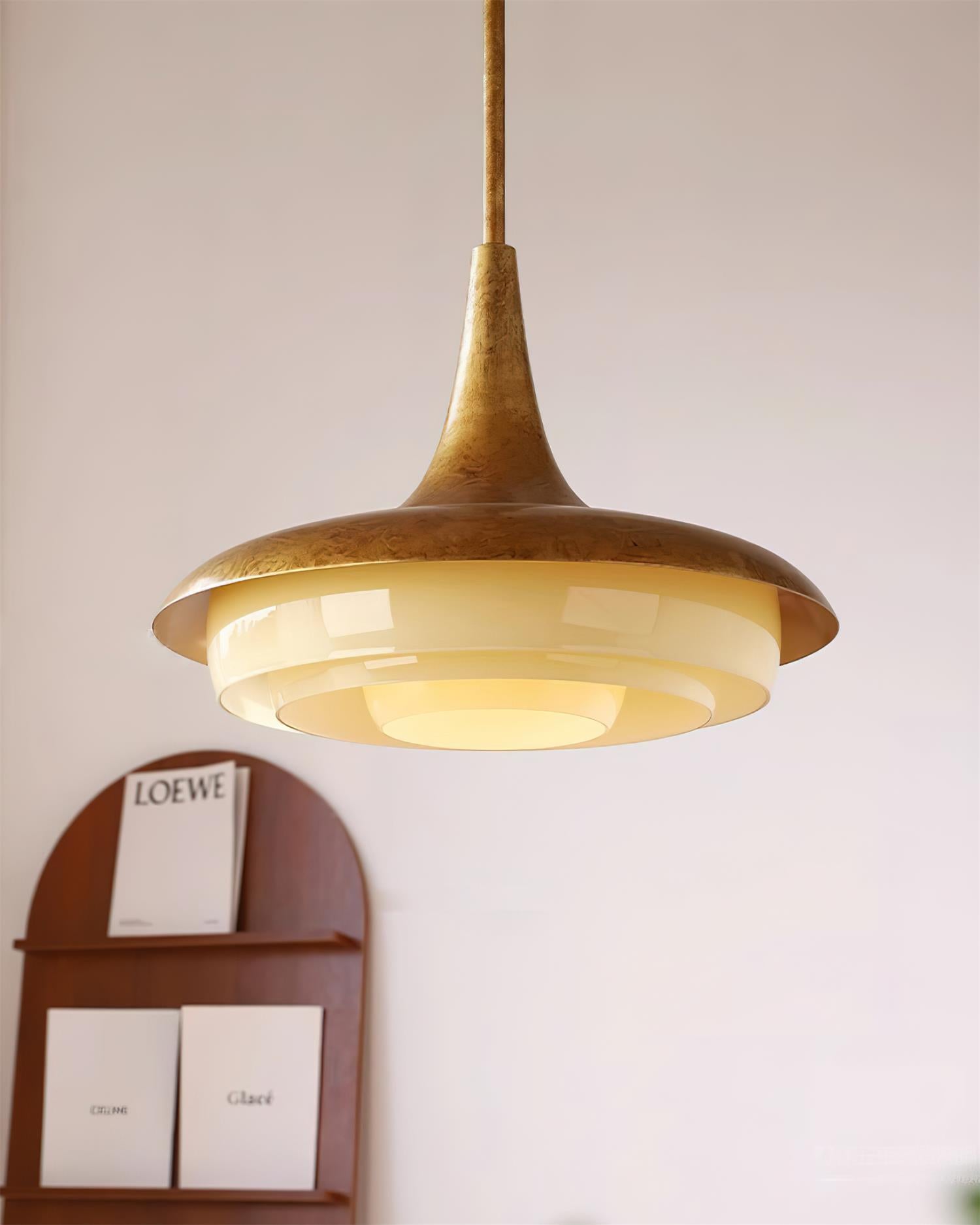 Tabit Suspension Vieilli Laiton Stratifié Verre - Neutralighting
