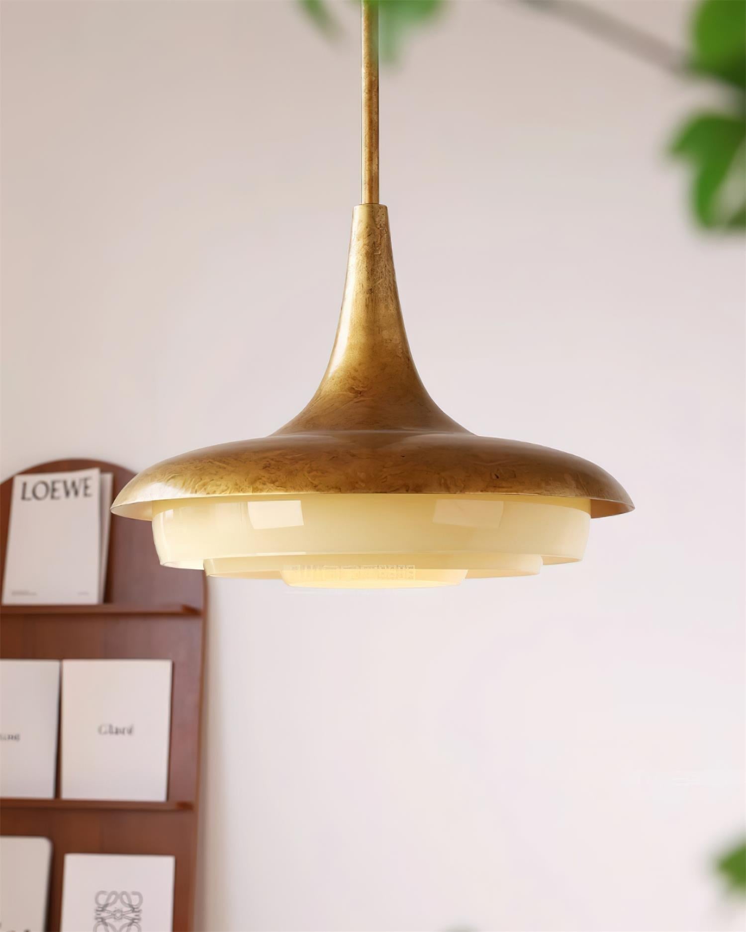 Tabit Suspension Vieilli Laiton Stratifié Verre - Neutralighting