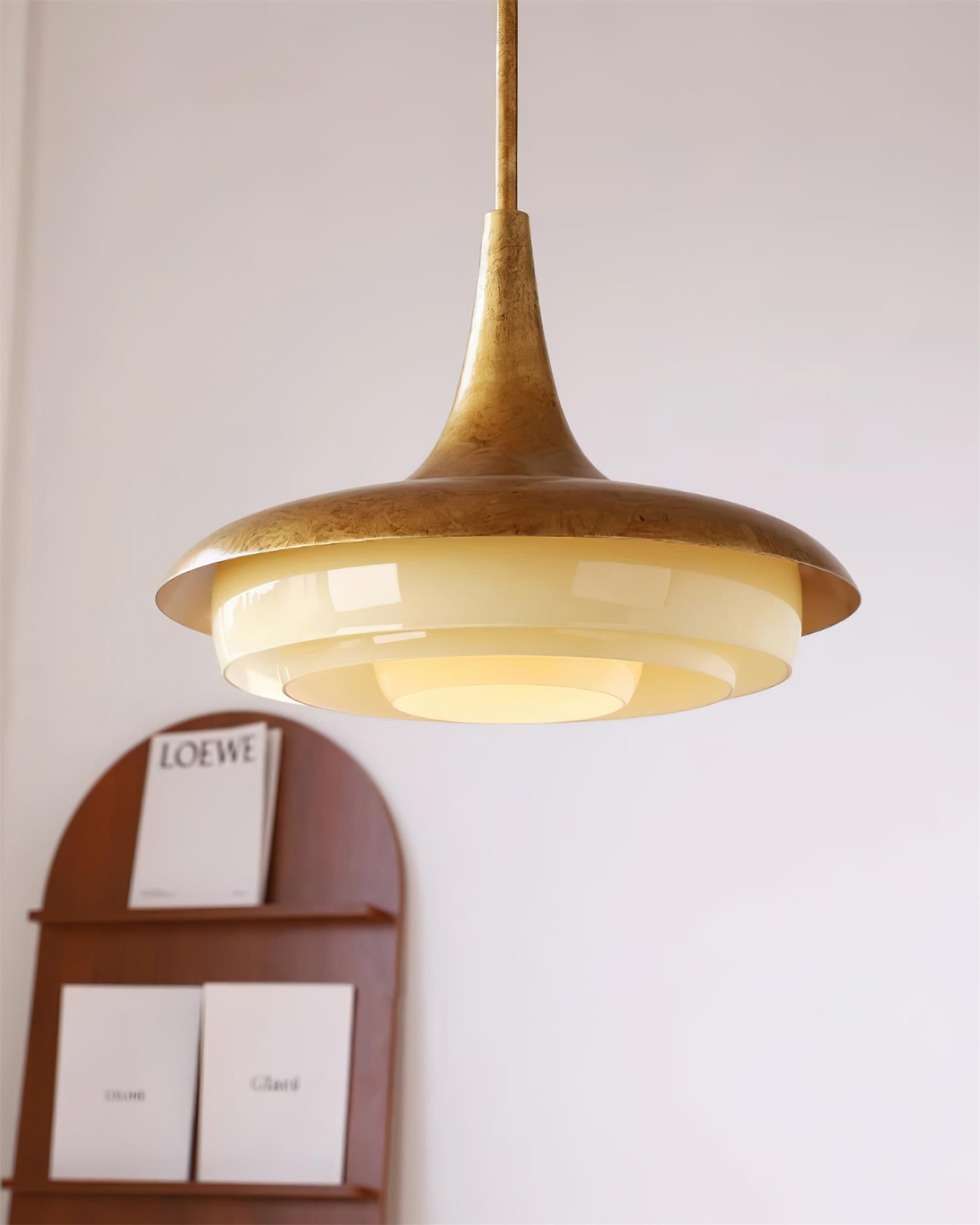 Tabit Suspension Vieilli Laiton Stratifié Verre - Neutralighting
