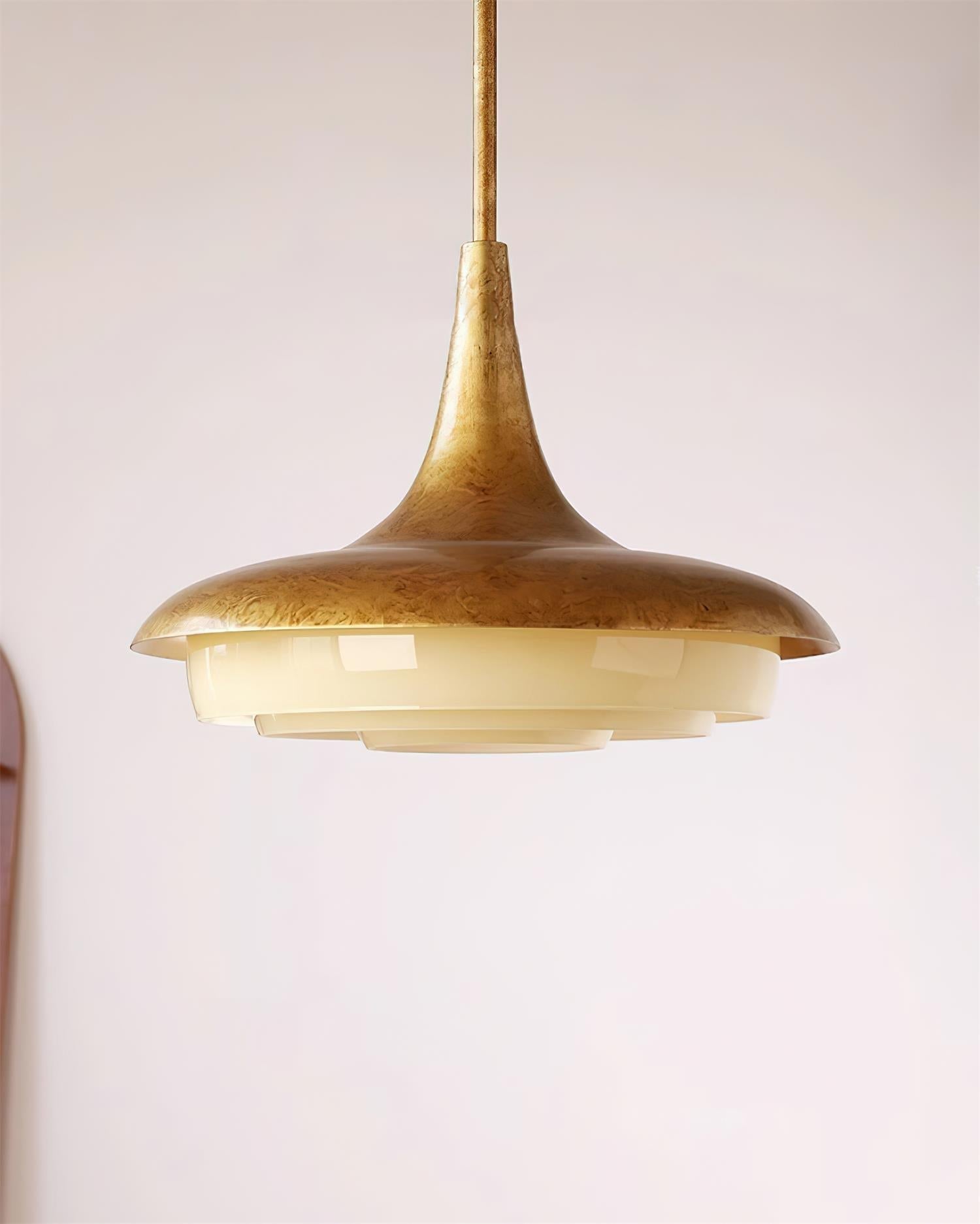 Tabit Suspension Vieilli Laiton Stratifié Verre - Neutralighting