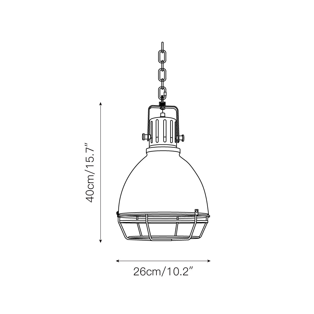 Evvynen Vintage Industrial Metal Pendant Light - Lamp Copper