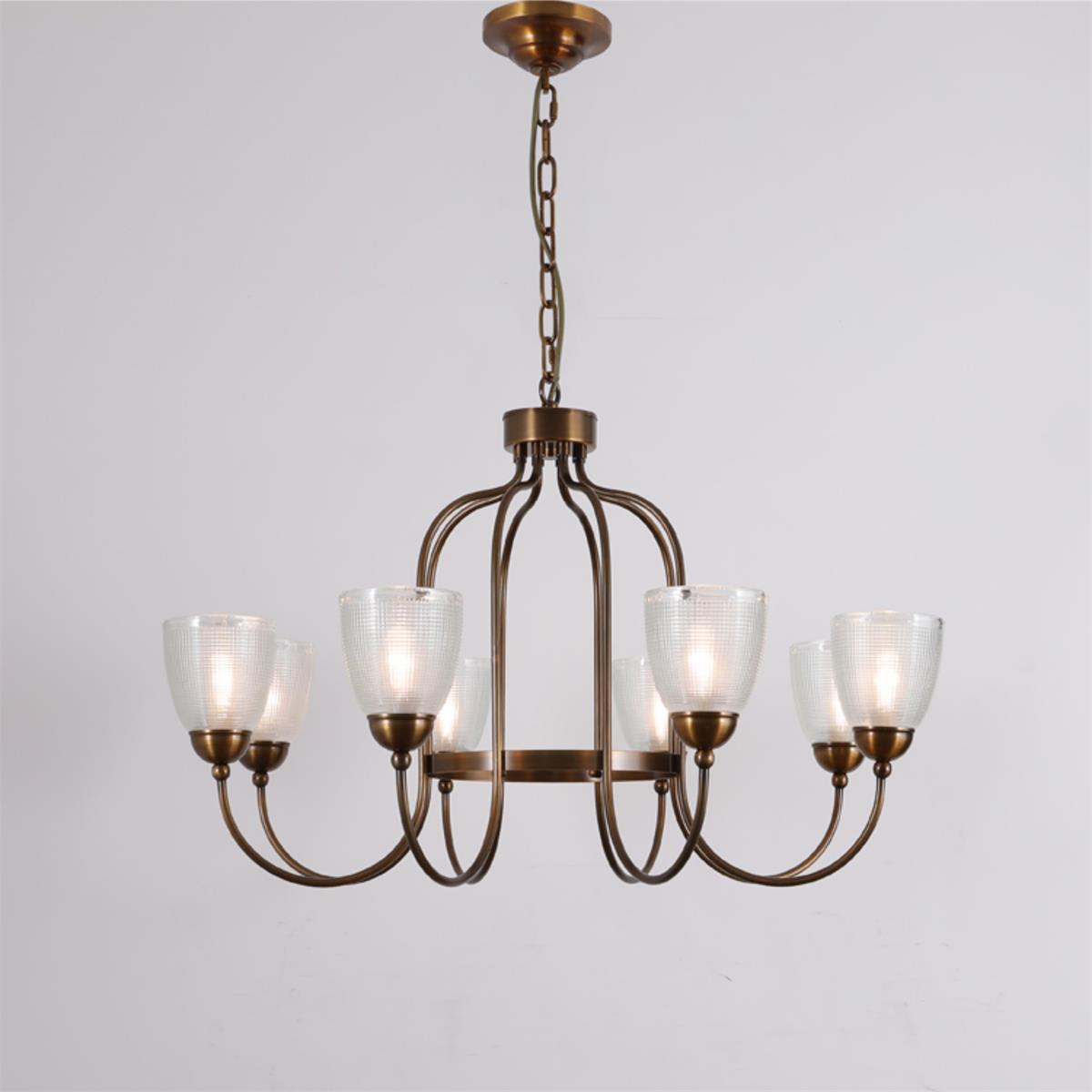 Caraeara Postmodern Luxury Glass Chandelier - Lamp Copper