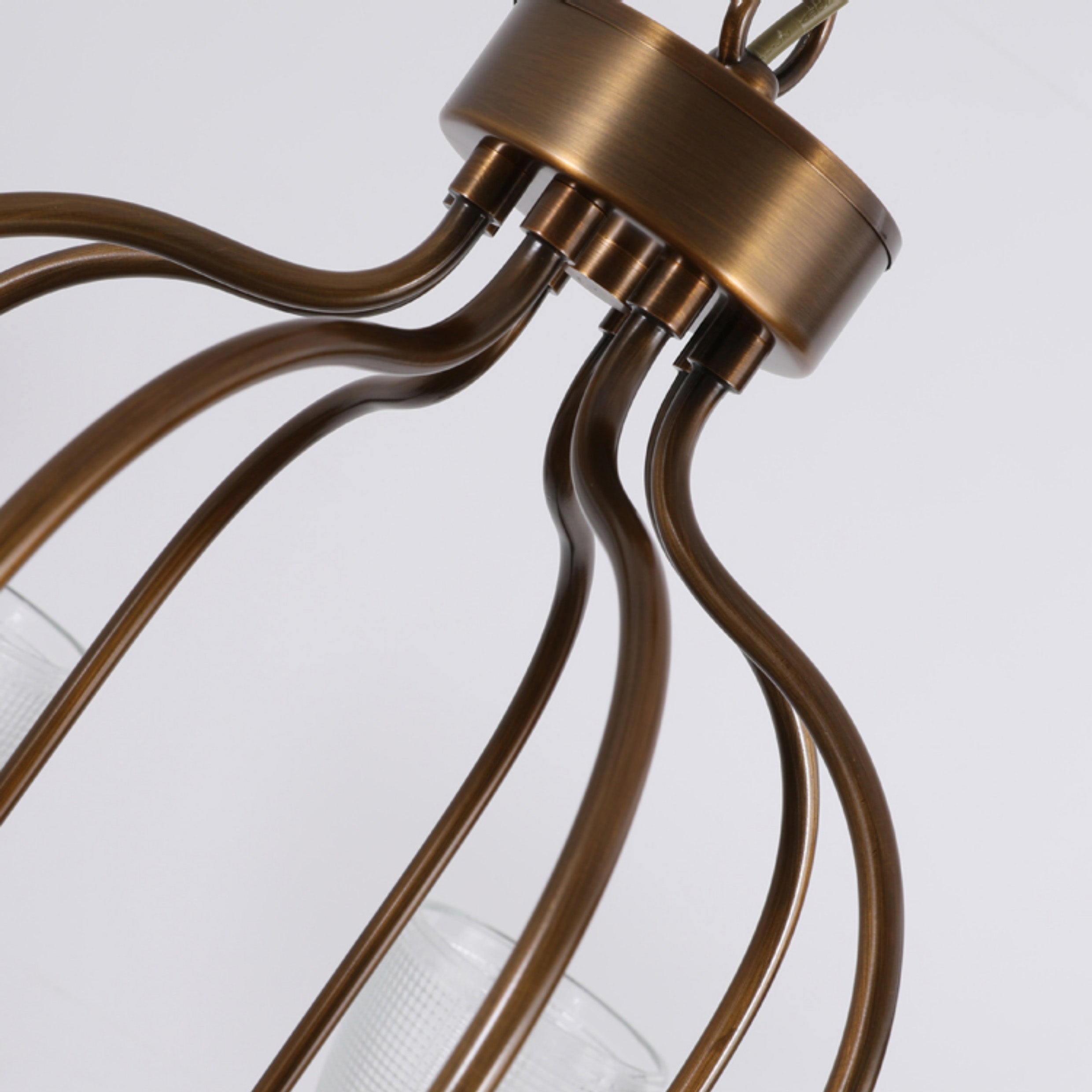 Caraeara Postmodern Luxury Glass Chandelier - Lamp Copper