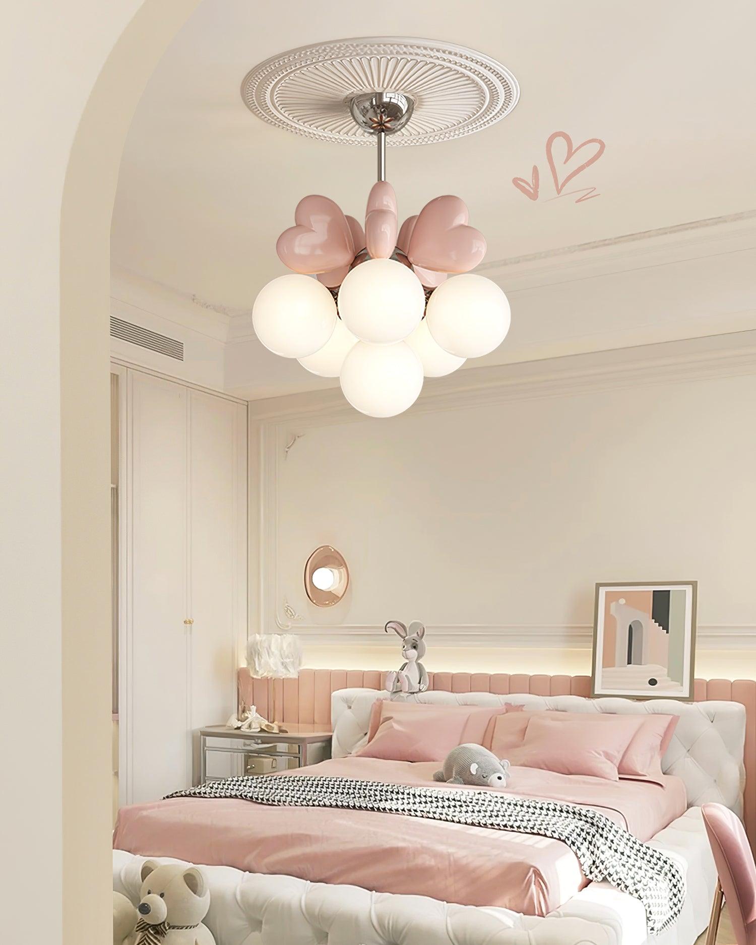 Lustre Cœur Accents Globe Nuances Espiègle Moderne - Neutralighting