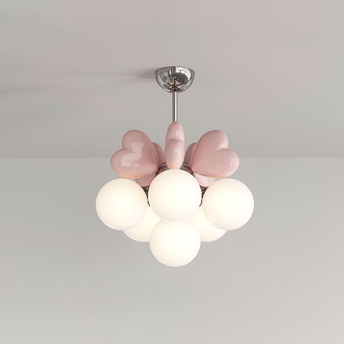 Lustre Cœur Accents Globe Nuances Espiègle Moderne - Neutralighting