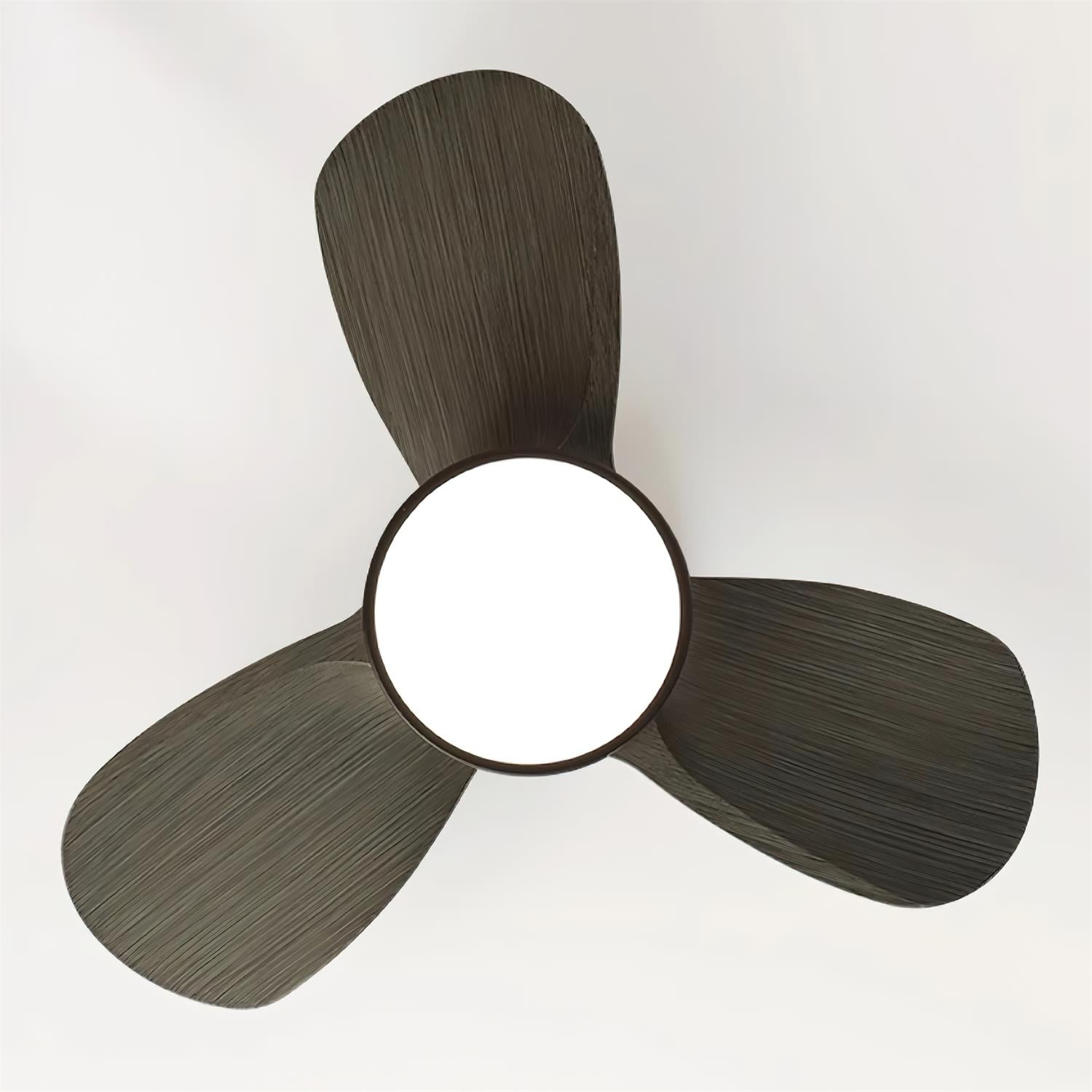 Plafonnier Ventilateur Ventra Moderne en Bois, option de finition corps nickel