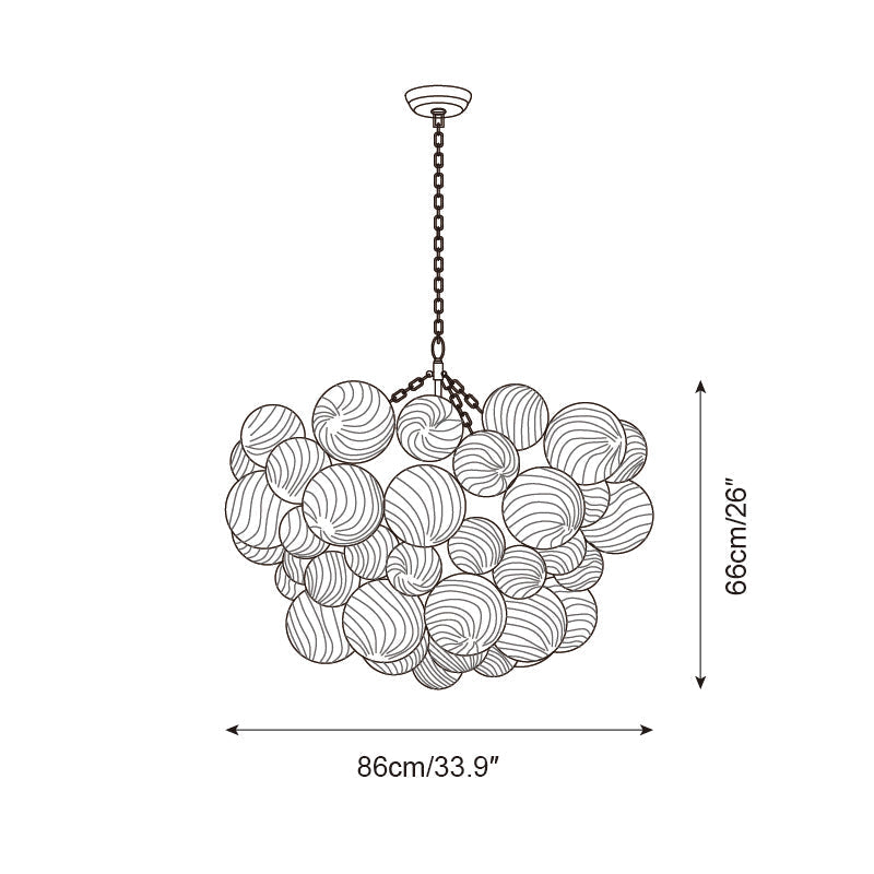 Talia Lustre Sphère en Verre Cascade - Neutralighting