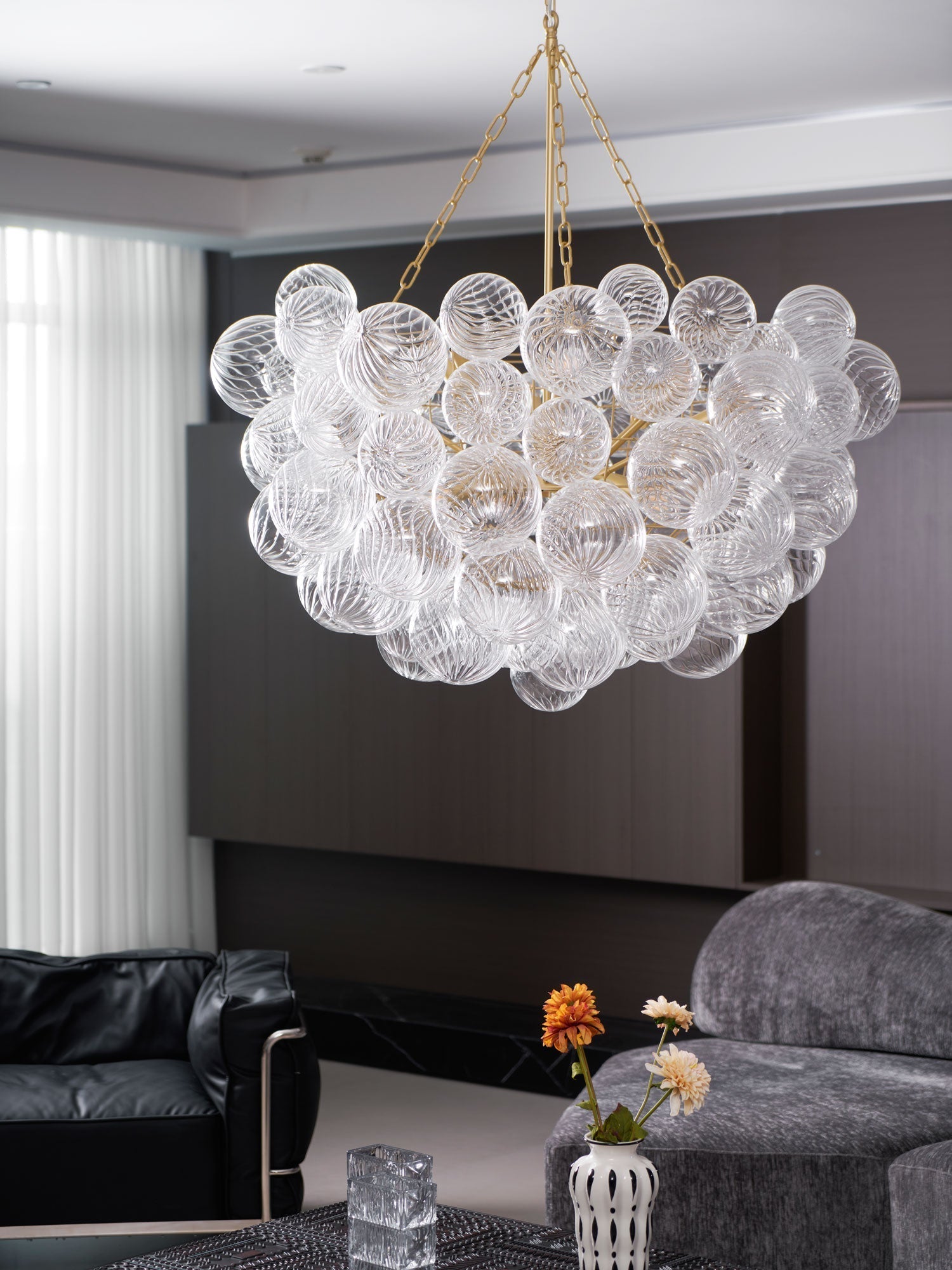 Talia Lustre Sphère en Verre Cascade - Neutralighting