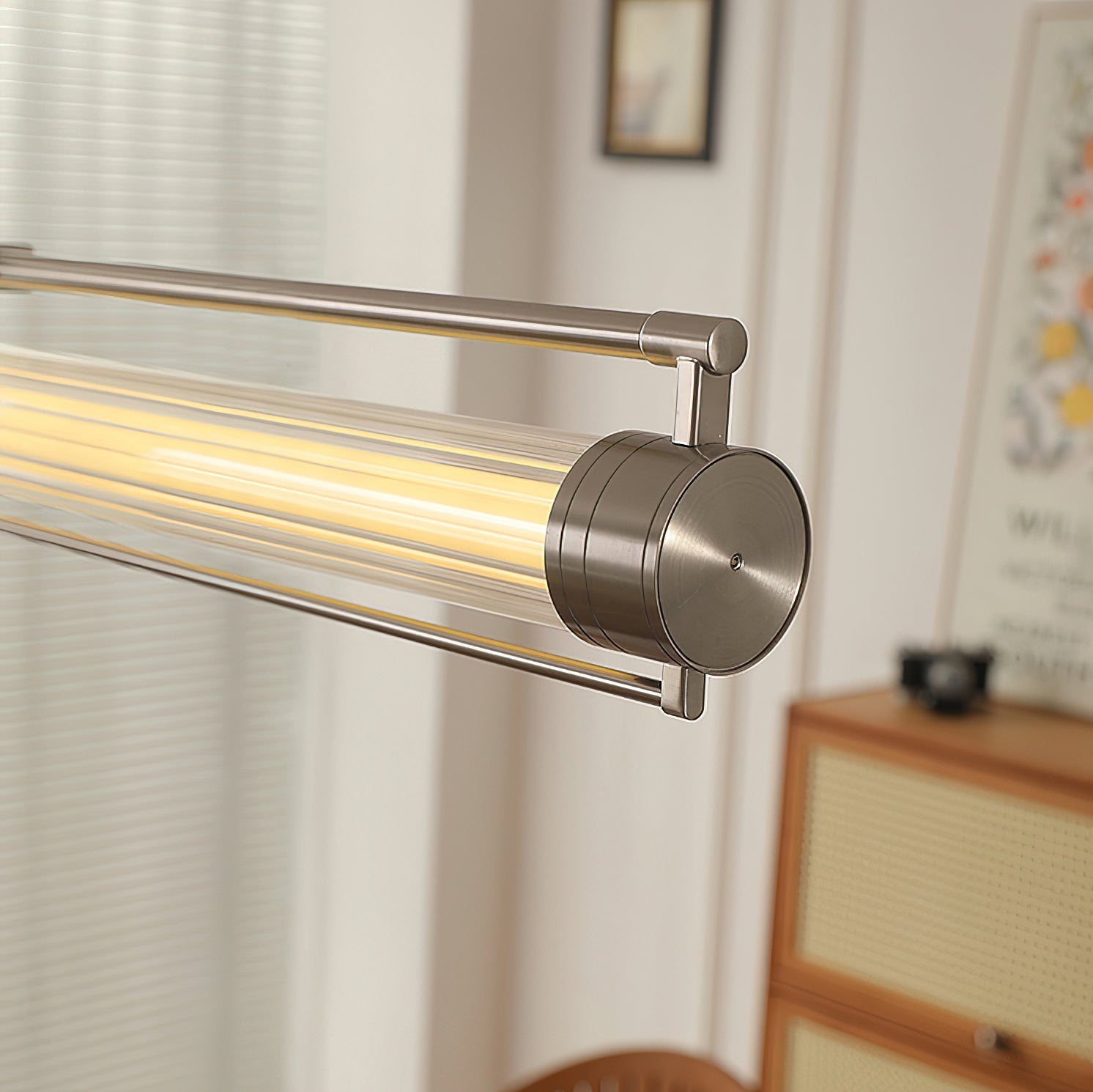 Lylorel Modern Minimalist Wand Glass Pendnat Lamp - Lamp Copper