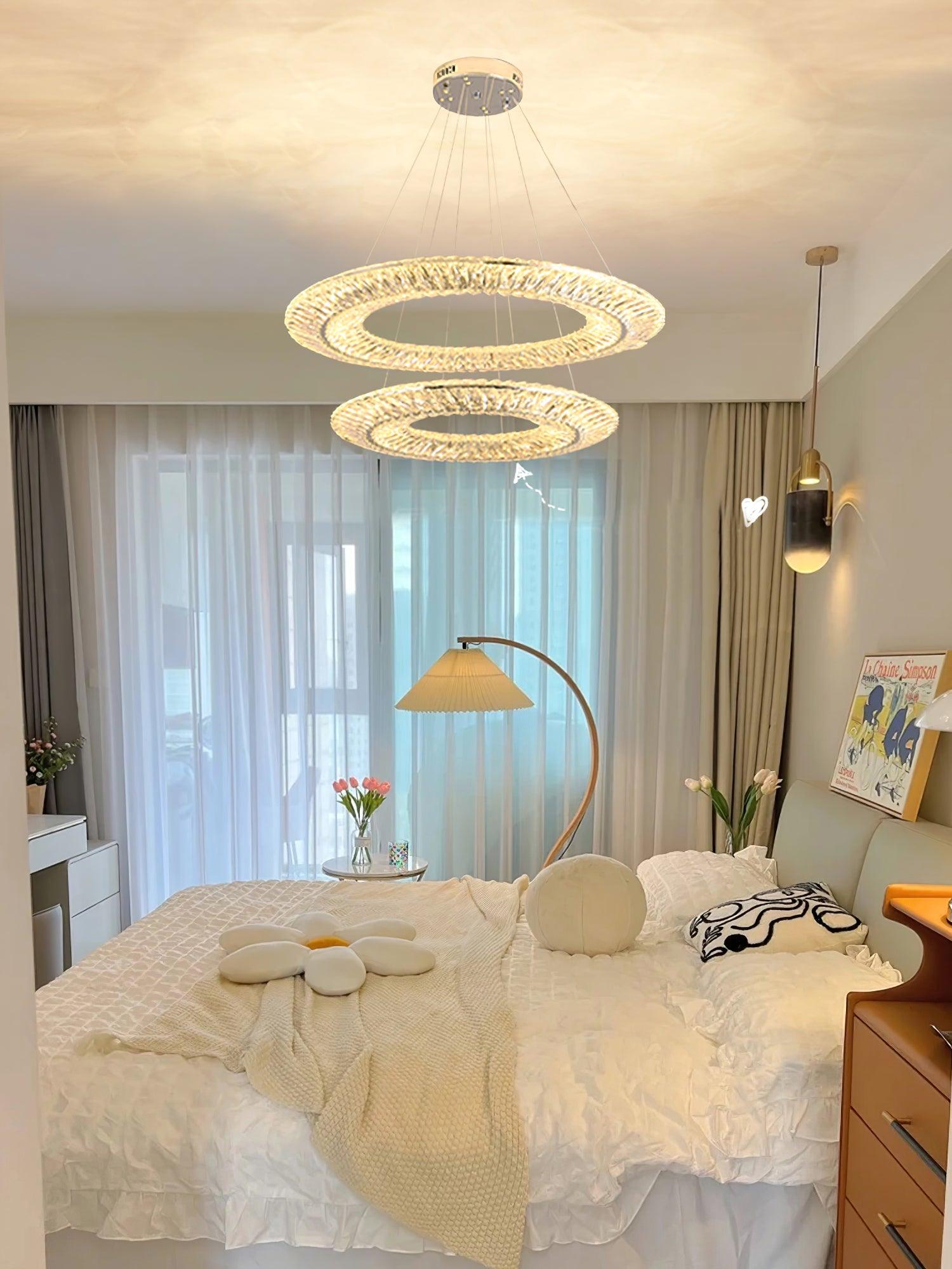 Lustra Chandelier Géométrique Cristal LED Élégant - Neutralighting