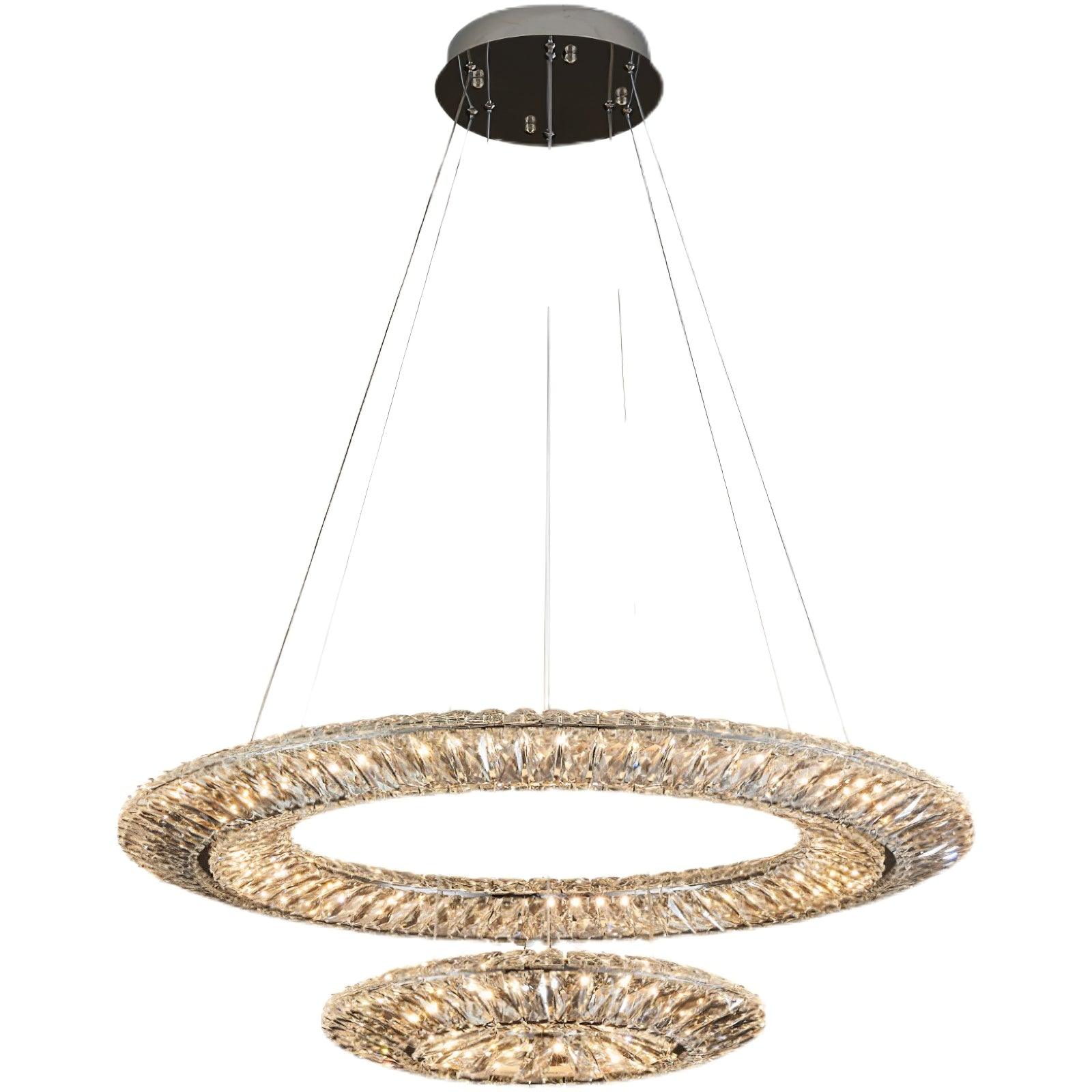 Lustra Chandelier Géométrique Cristal LED Élégant - Neutralighting