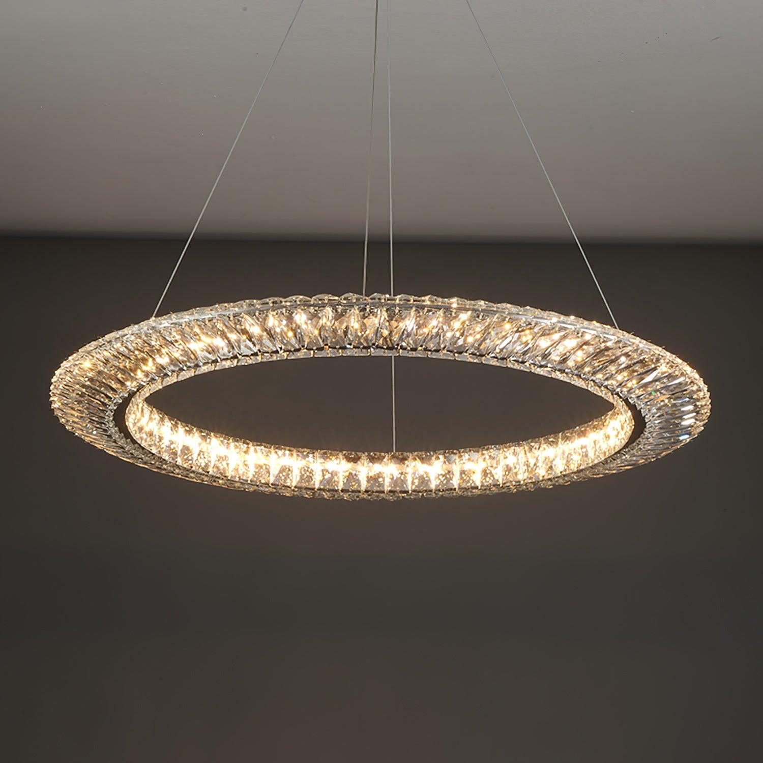 Lustra Chandelier Géométrique Cristal LED Élégant - Neutralighting