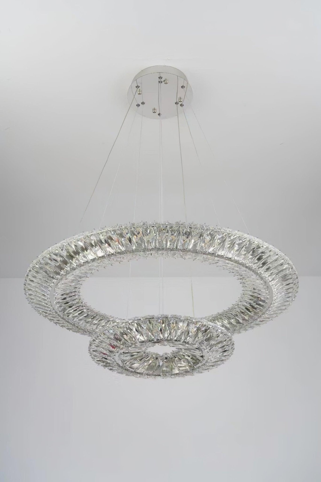 Lustra Chandelier Géométrique Cristal LED Élégant - Neutralighting