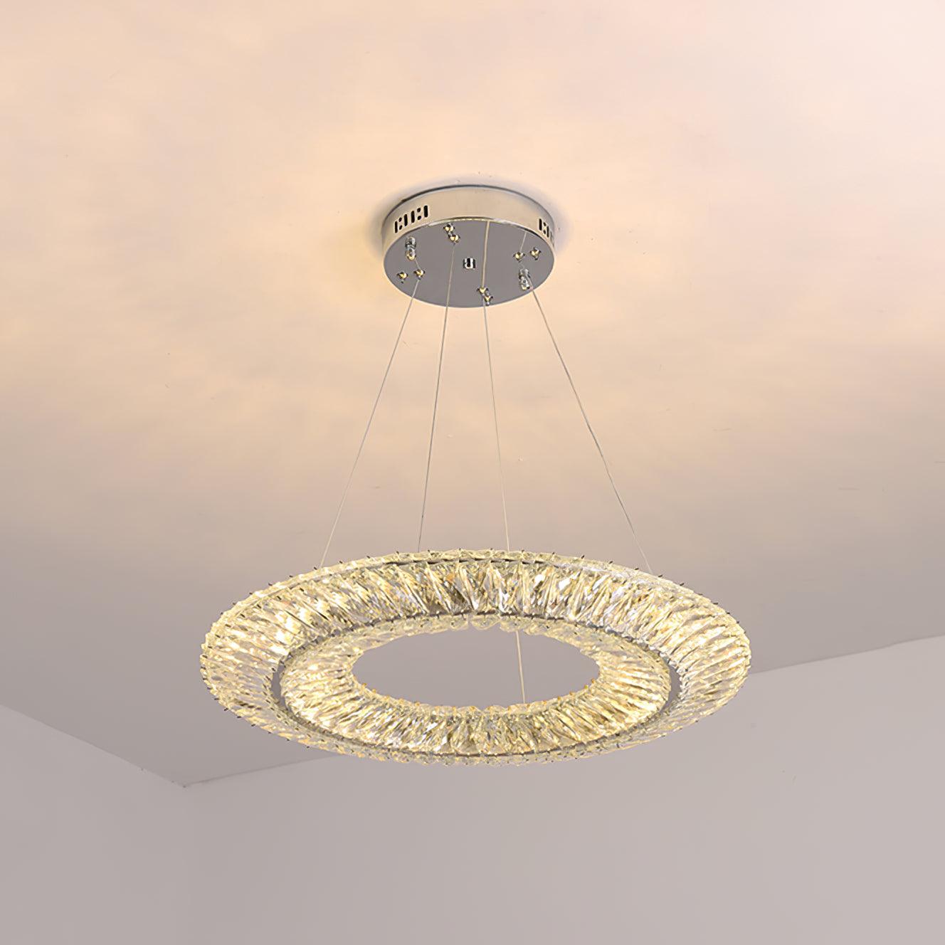 Lustra Chandelier Géométrique Cristal LED Élégant - Neutralighting