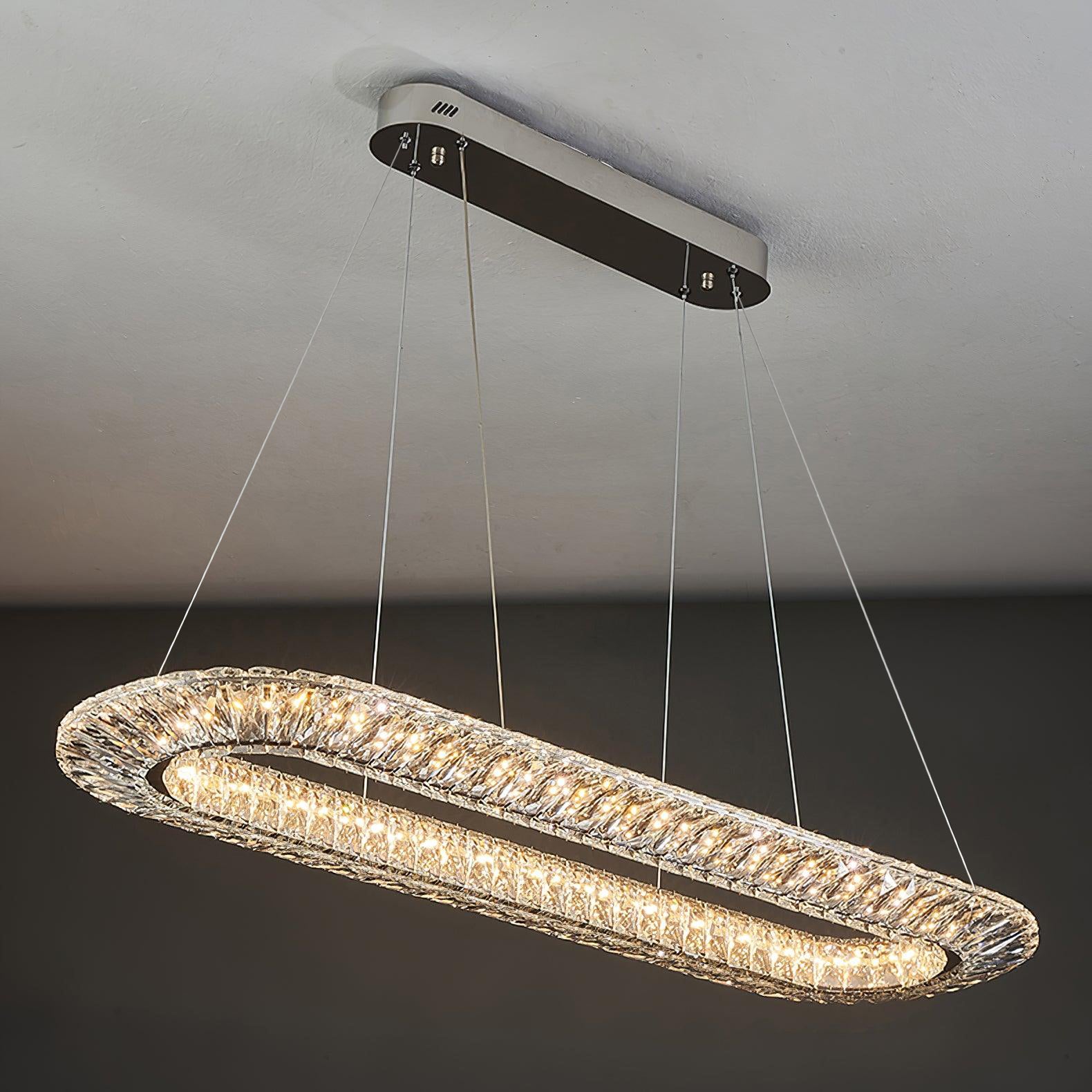 Lustra Chandelier Géométrique Cristal LED Élégant - Neutralighting