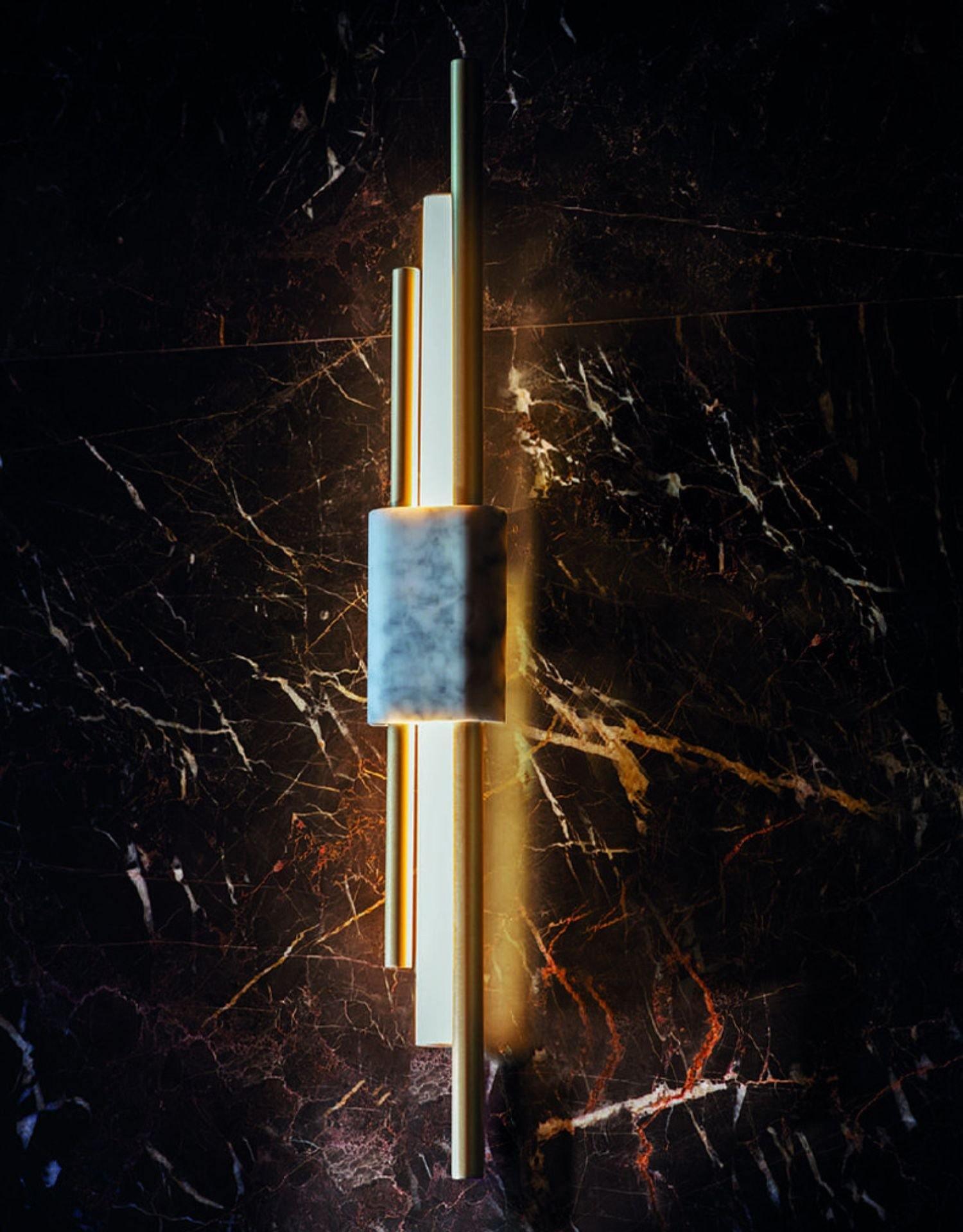 Trista Premium Nordic Art Plug In Marble Wall Light - Neutralighting