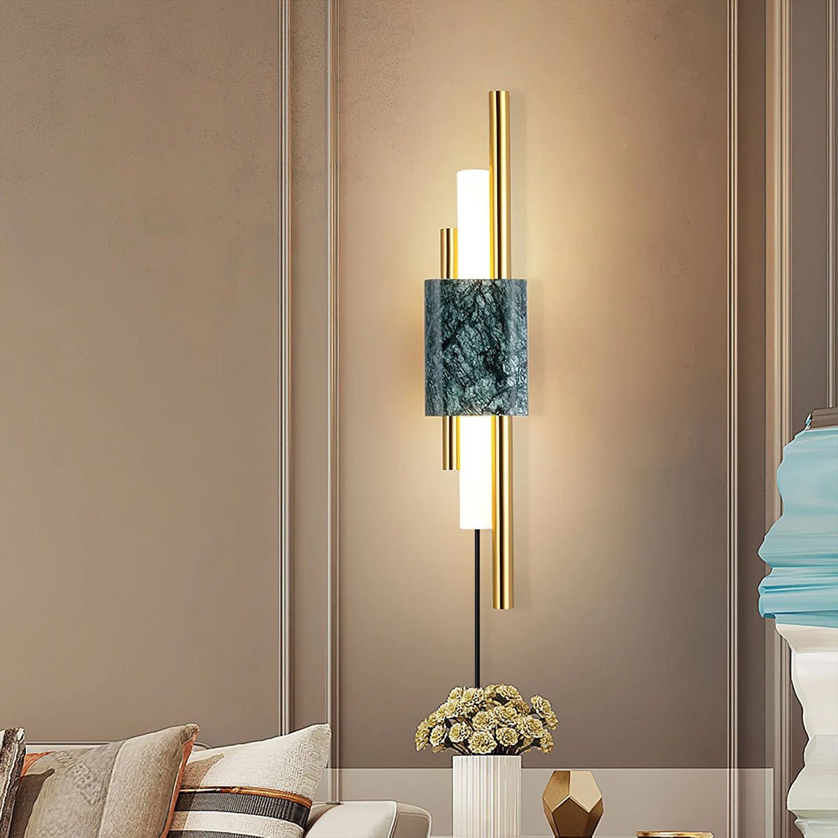 Trista Premium Nordic Art Plug In Marble Wall Light - Neutralighting