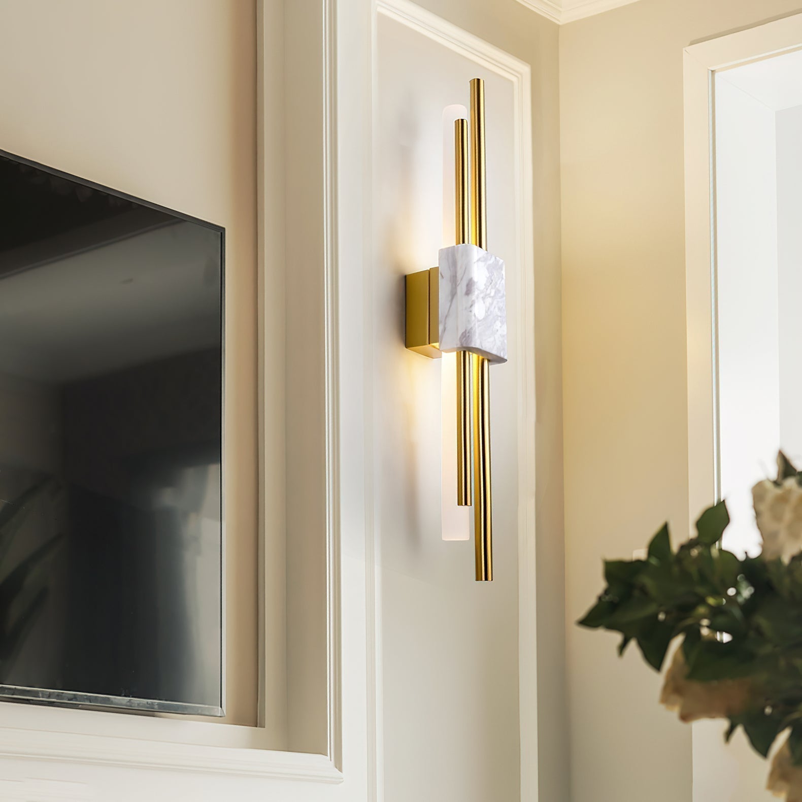 Trista Premium Nordic Art Plug In Marble Wall Light - Neutralighting