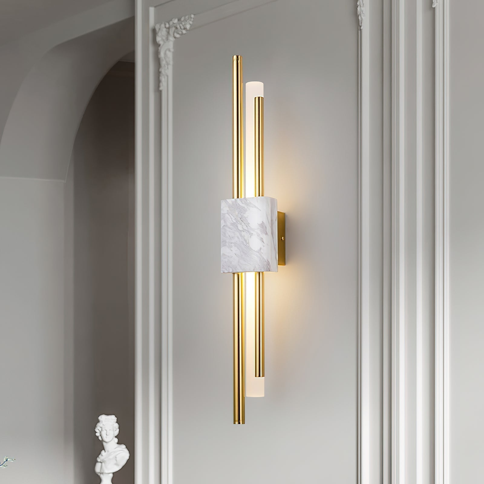 Trista Premium Nordic Art Plug In Marble Wall Light - Neutralighting