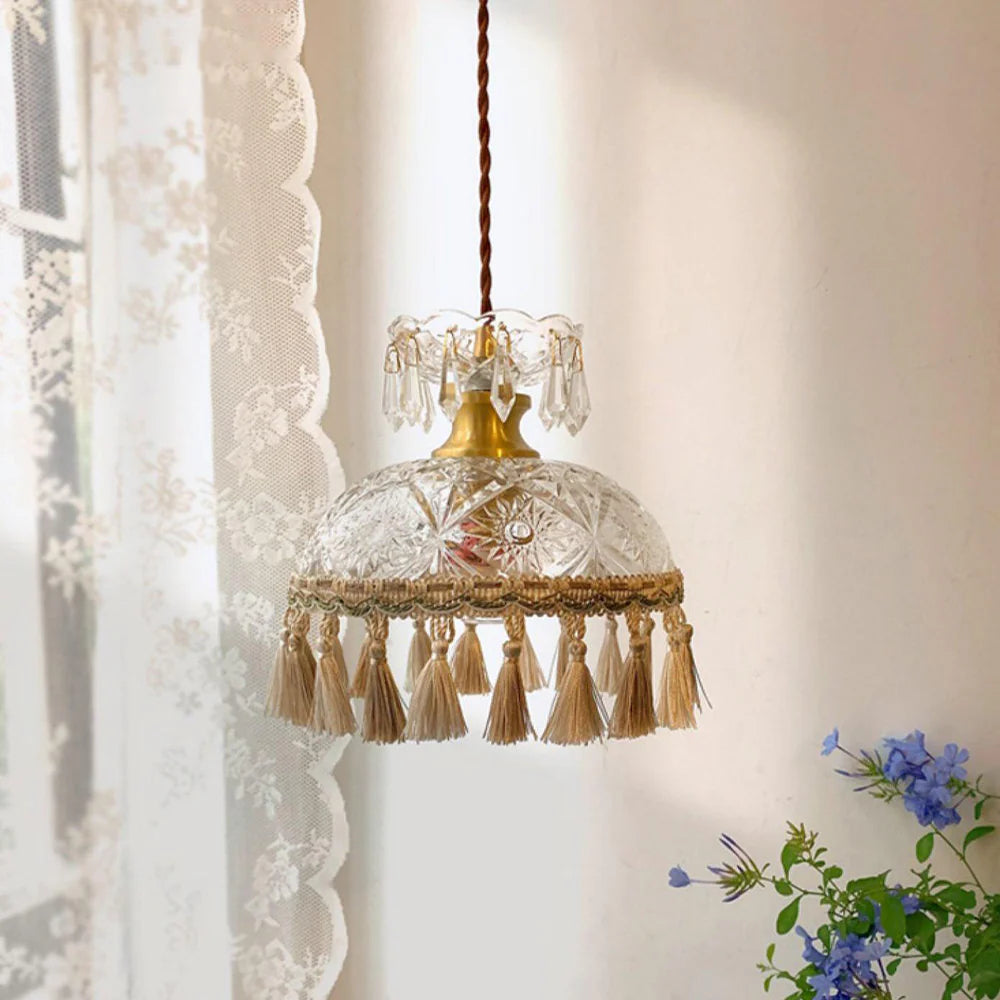 Tiffany Français Médiéval LED Suspension Verre Salon/Chambre À Coucher - Neutralighting