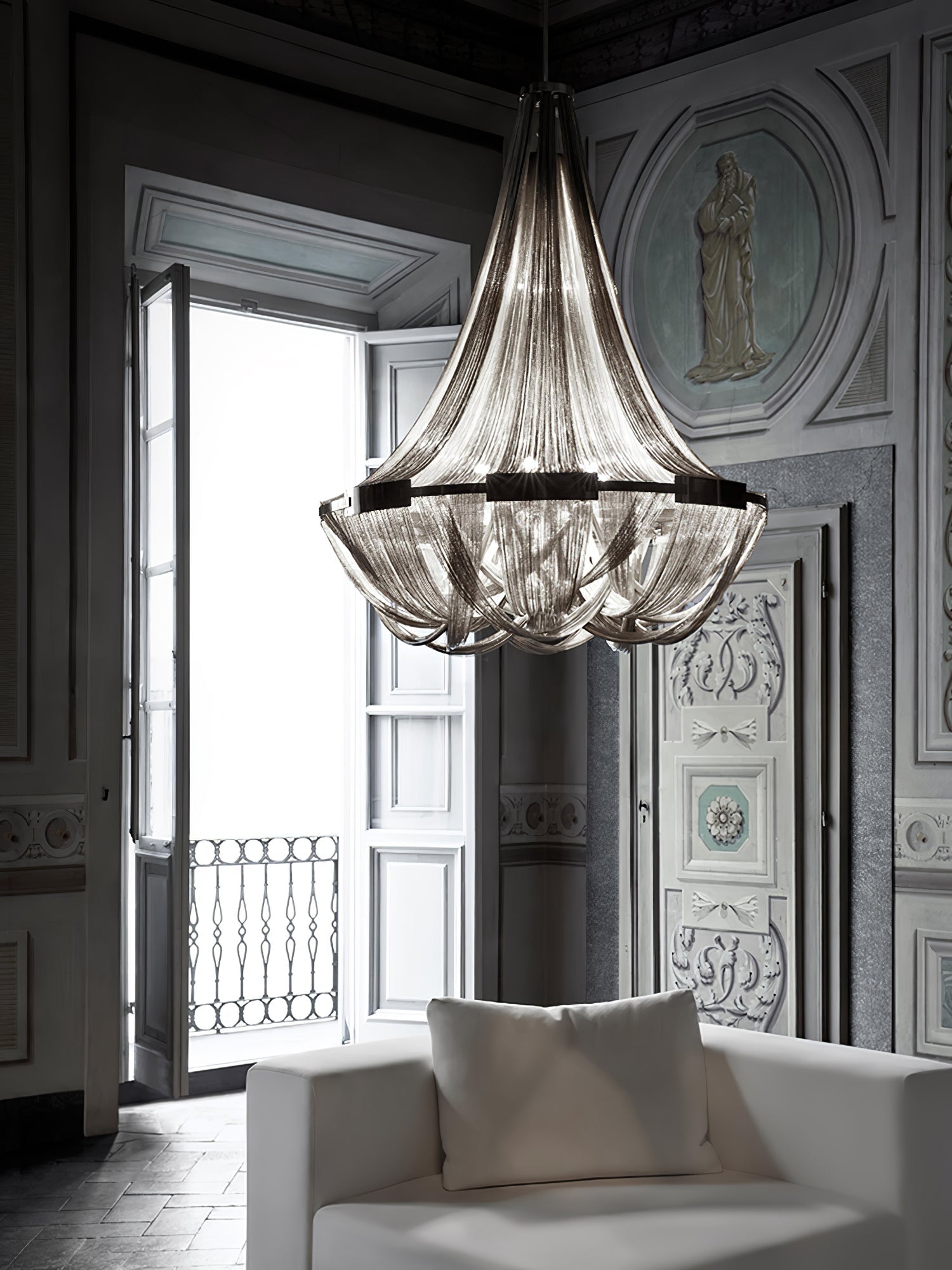 Solara Chandelier Gland Chaîne en Aluminium - Neutralighting