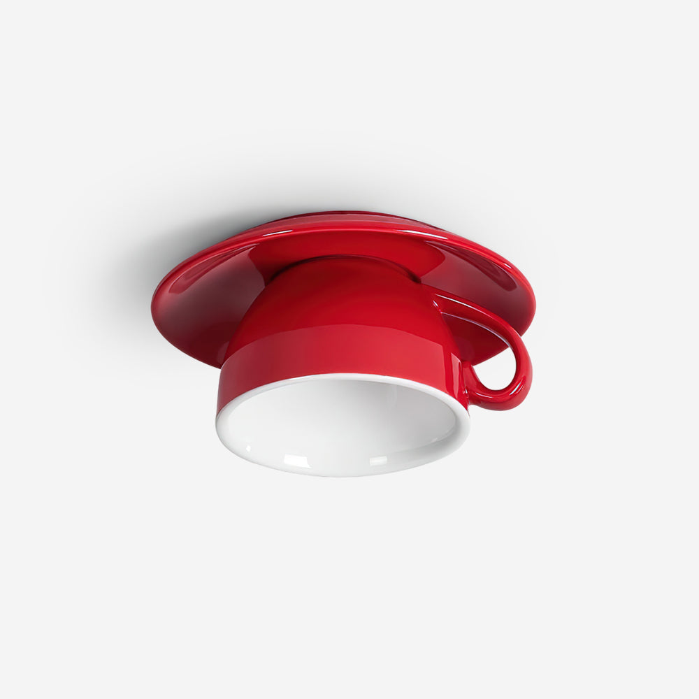 Teacup Plafonnier Céramique Rouge - Neutralighting