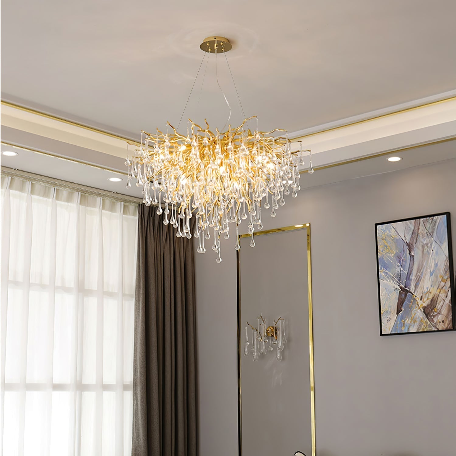 Teardrop Crystal Chandelier - Blowlighting