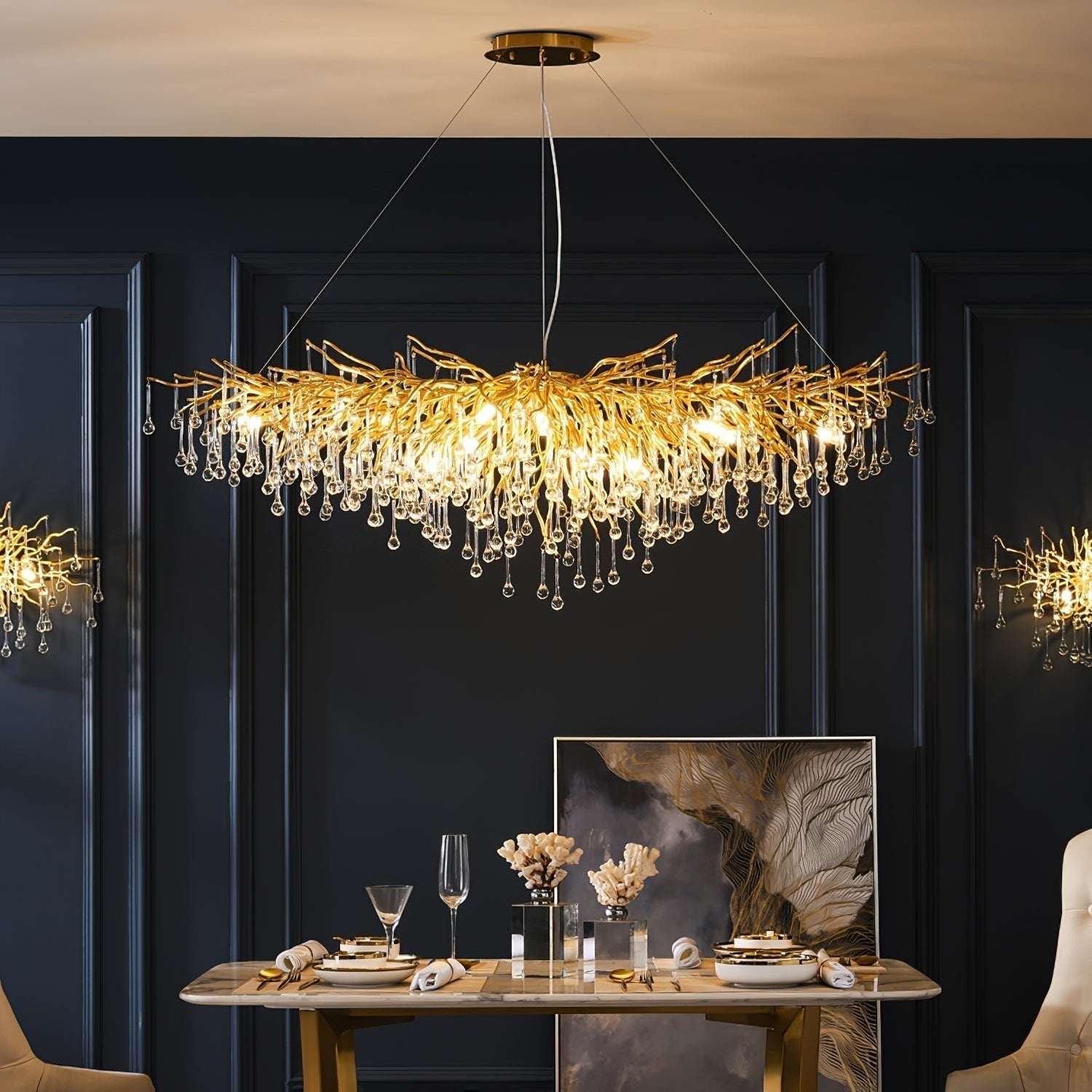 Teardrop Crystal Chandelier - Blowlighting