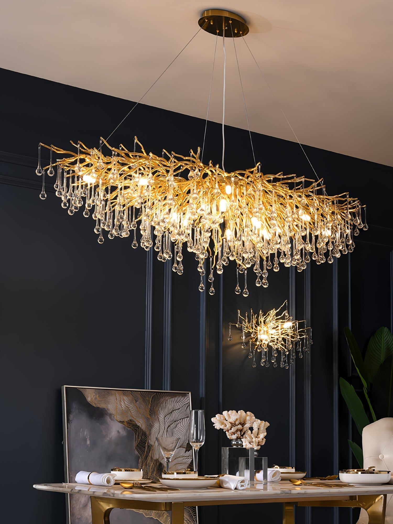 Teardrop Crystal Chandelier - Blowlighting