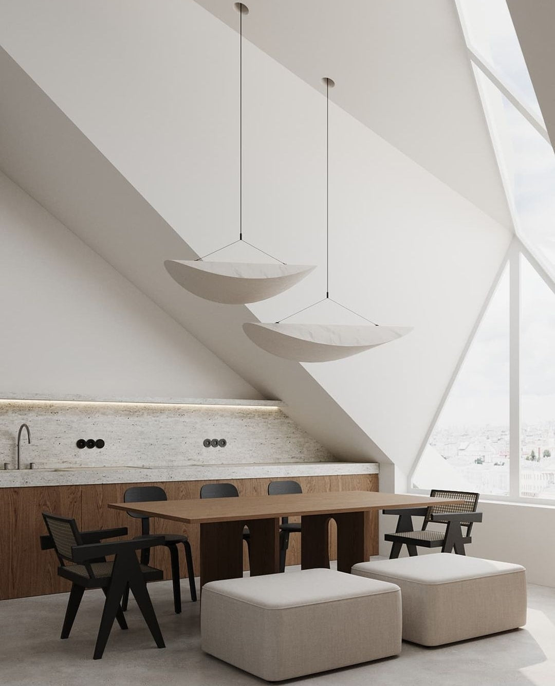 Elsolir Moderne Minimaliste Papier Suspension - Neutralighting