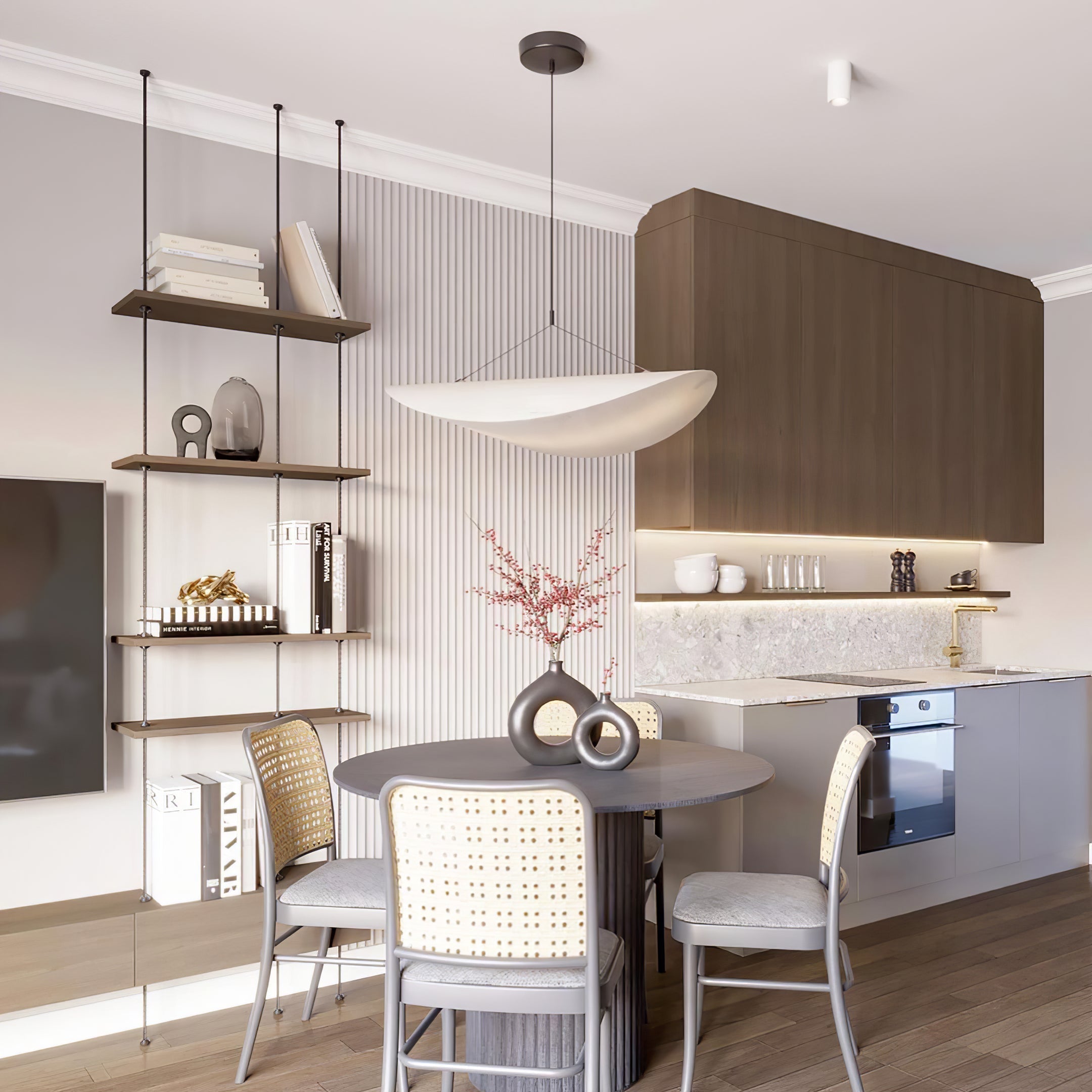 Elyno Lampe Suspension Sculpturale en Tissu - Neutralighting